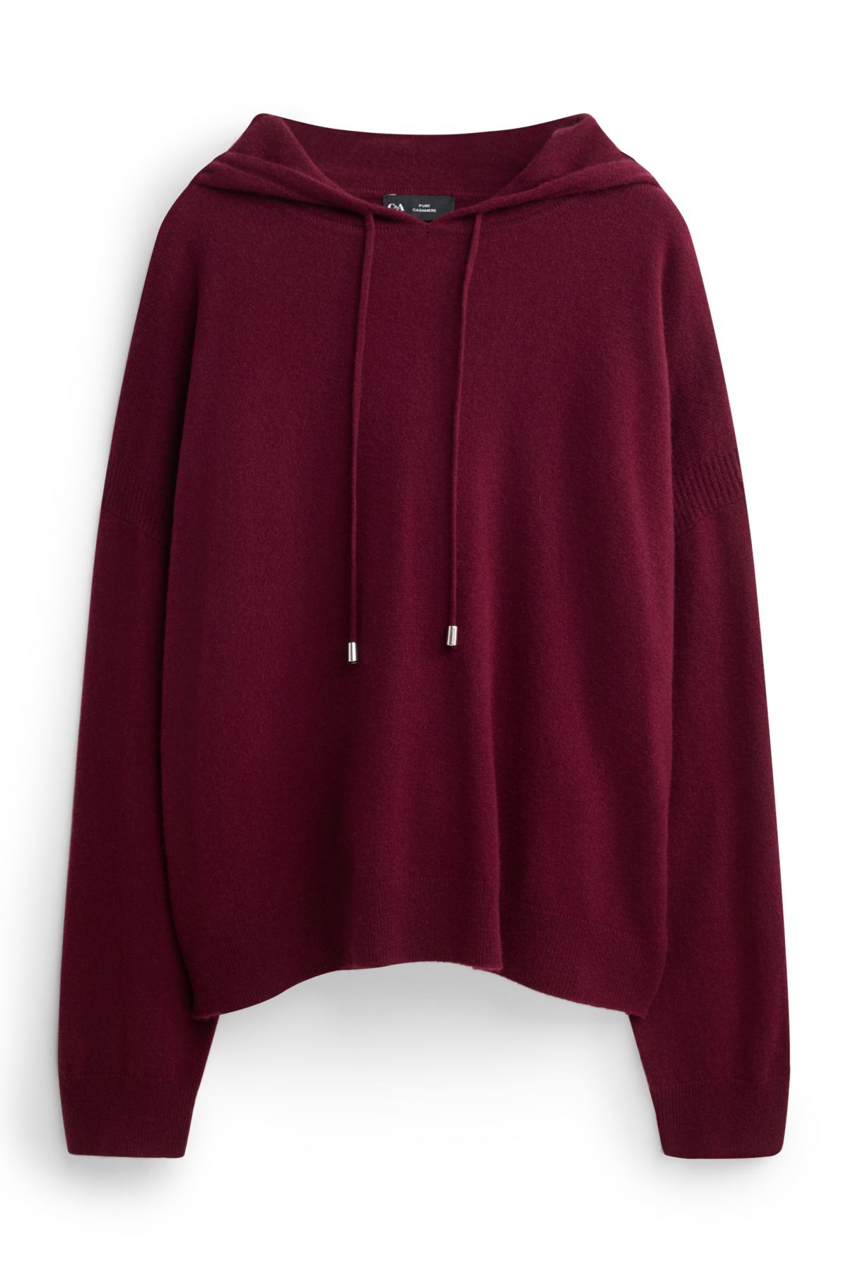 Cashmere hoodie - bordeaux