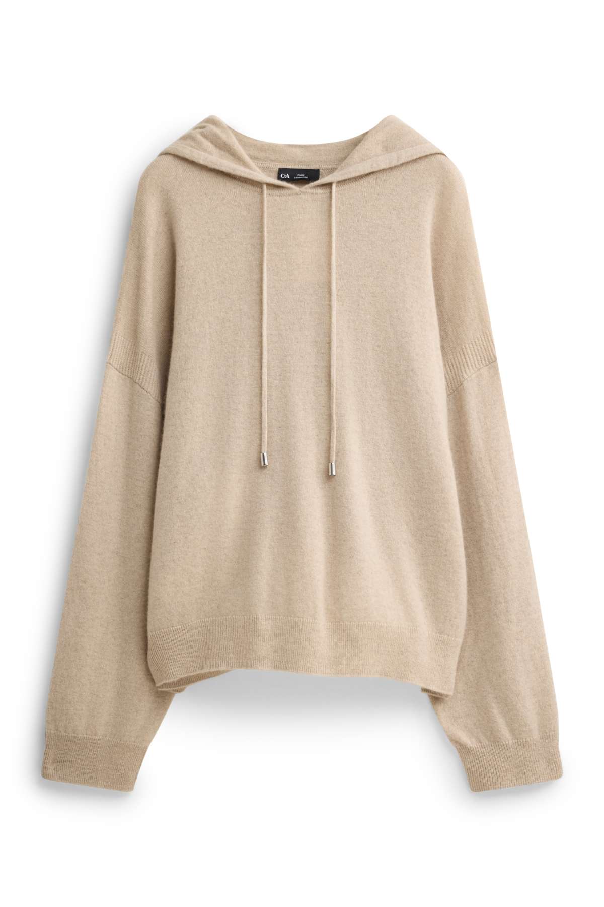Cashmere hoodie - light beige