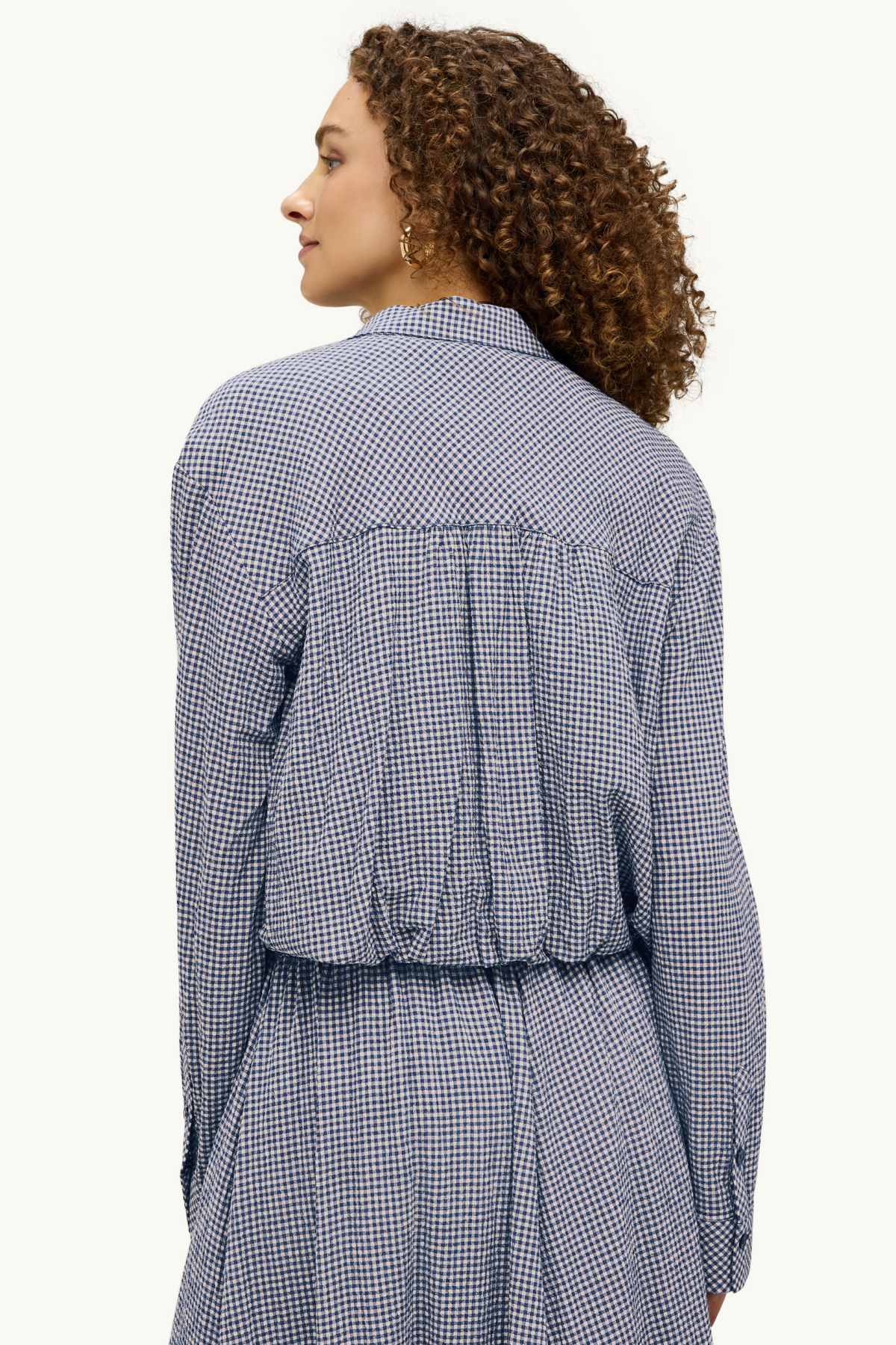 Shirt blouse - check - blue / white