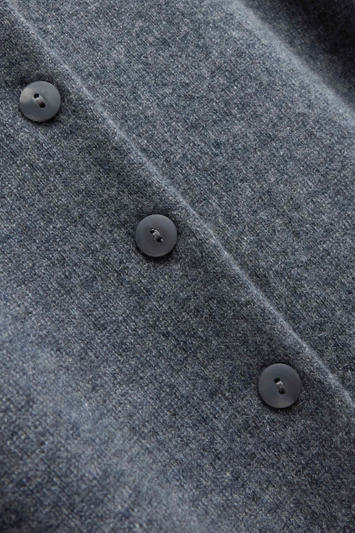 Cashmere cardigan - dark gray melange