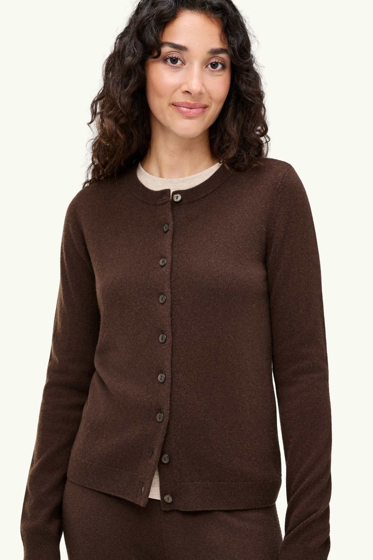 Cashmere cardigan - dark brown