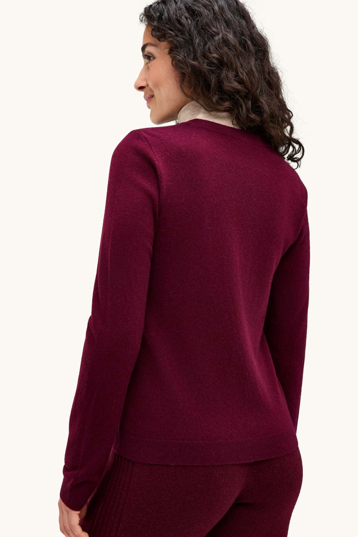 Cashmere cardigan - bordeaux