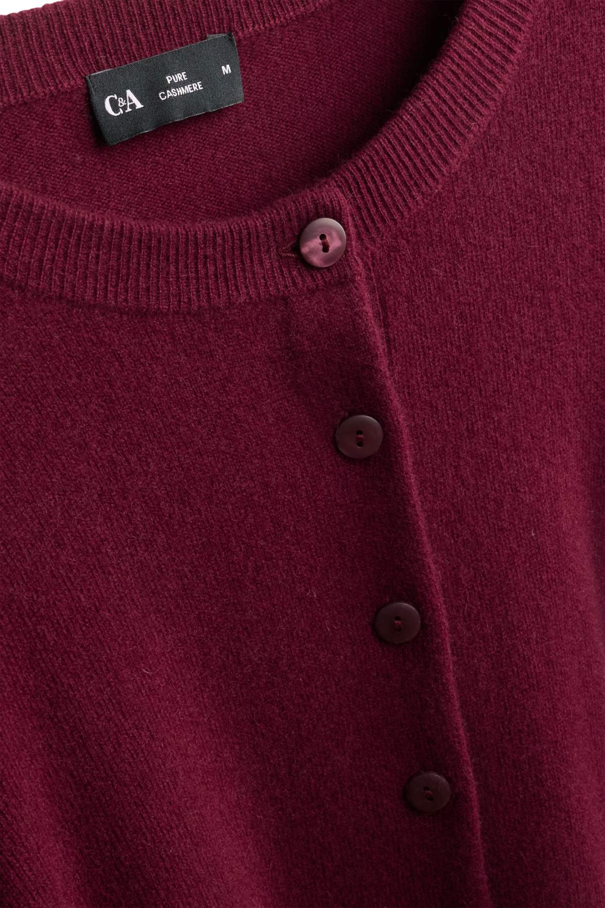 Cashmere cardigan - bordeaux