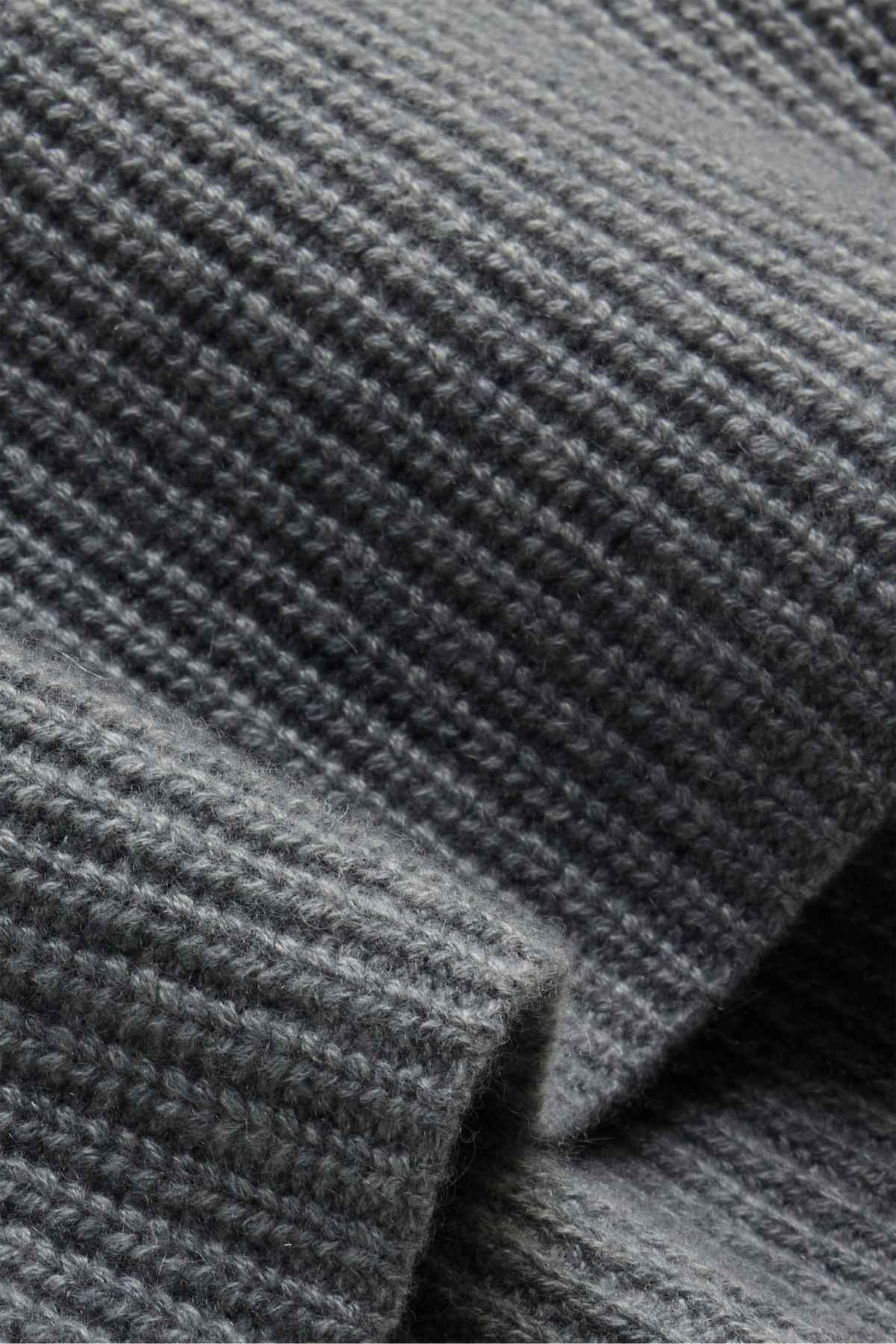 Cashmere jumper - ribbed - gray