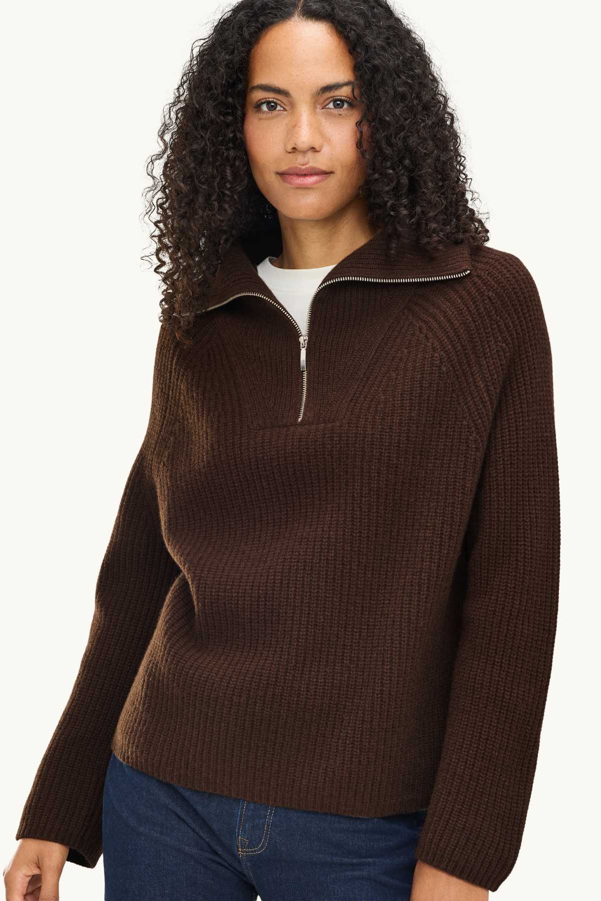 Cashmere jumper - dark brown
