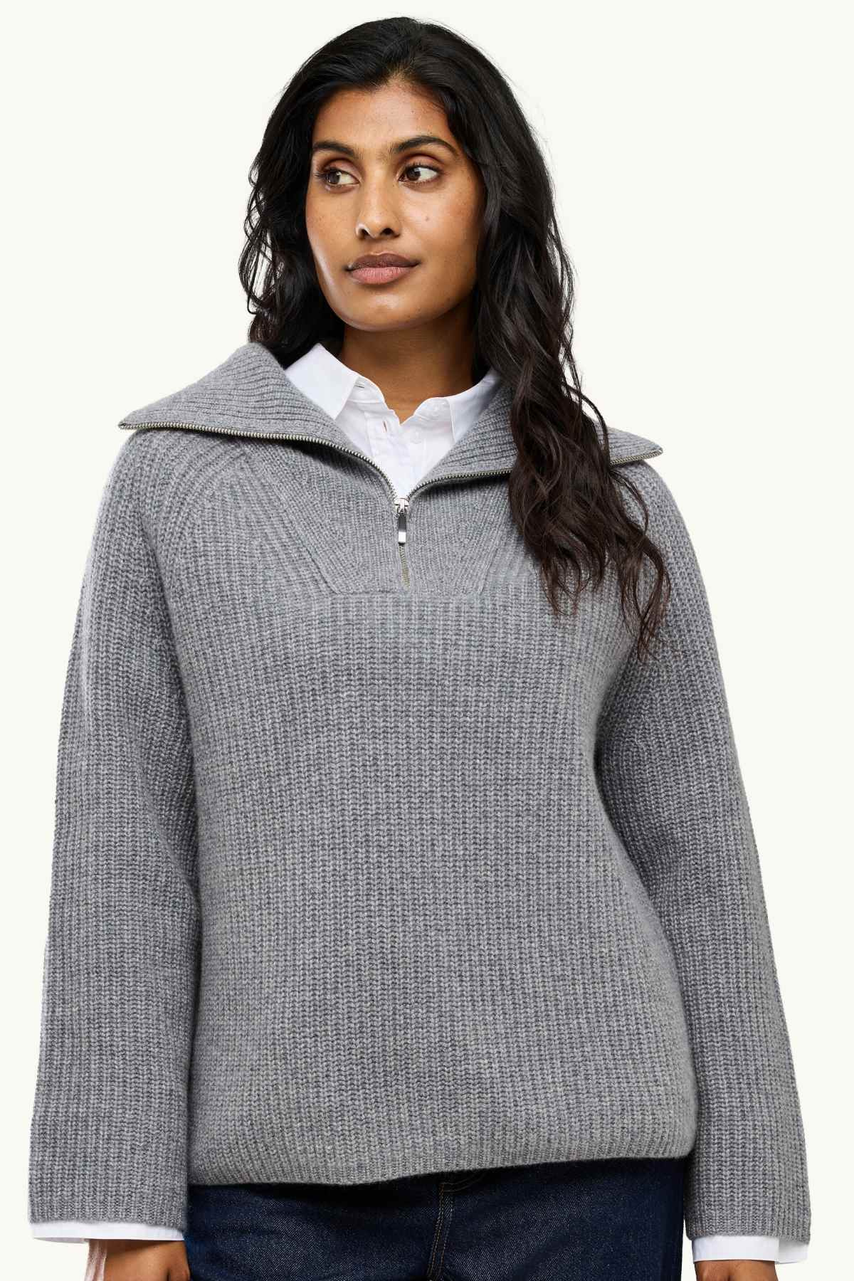 Cashmere jumper - gray-melange