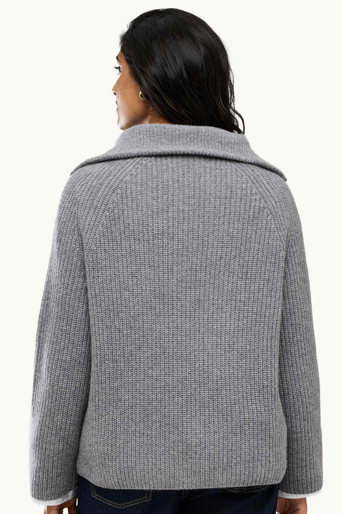 Cashmere jumper - gray-melange