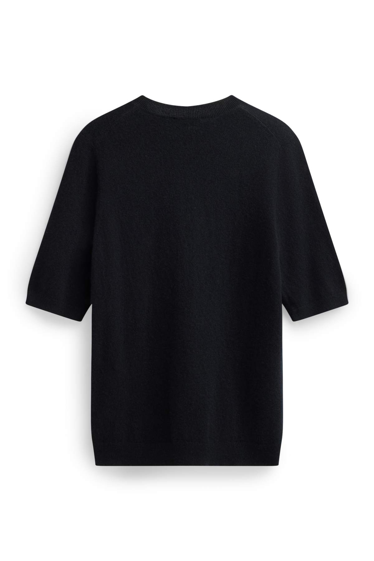 Cashmere jumper - short sleeve - black