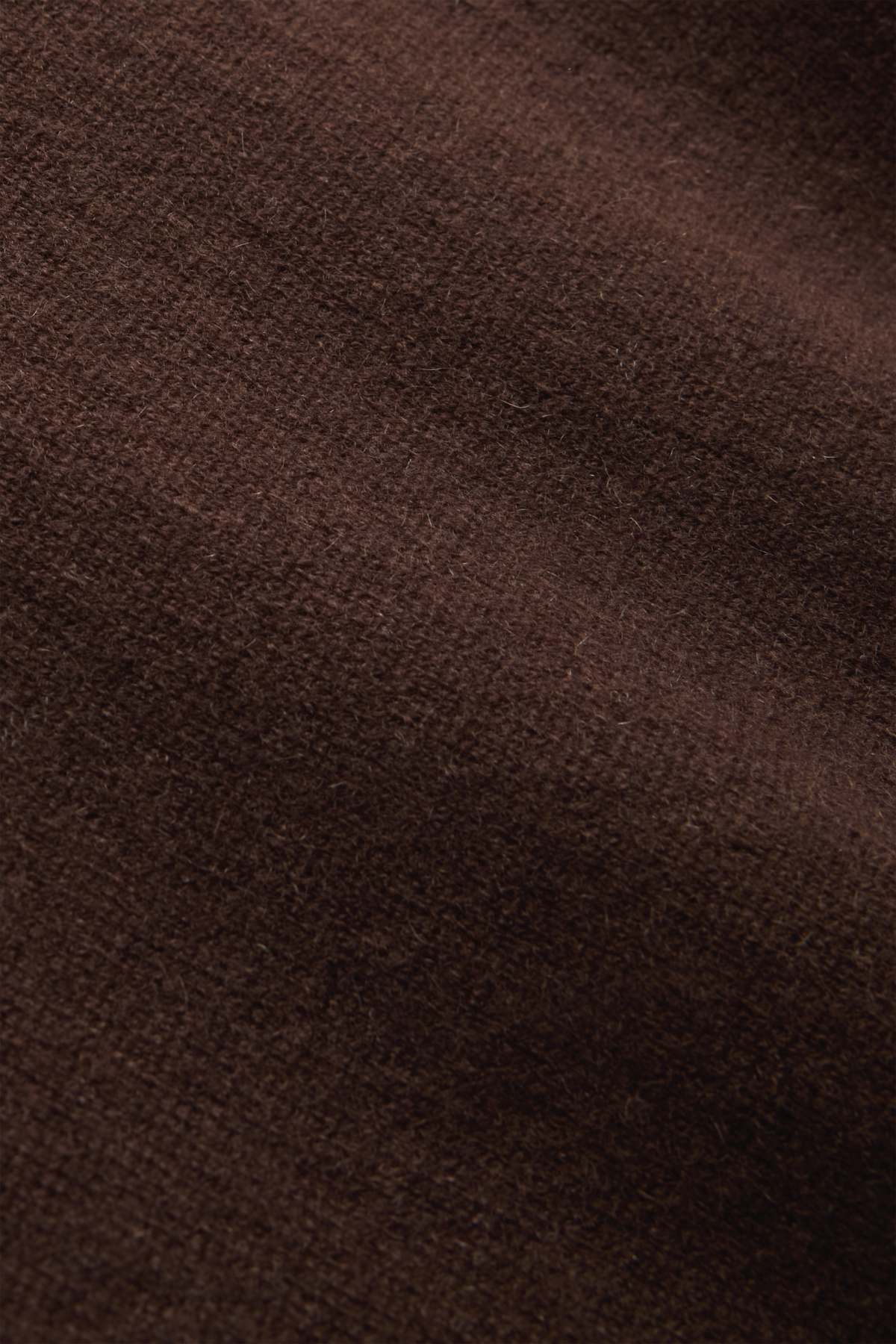 Cashmere jumper - short sleeve - dark brown