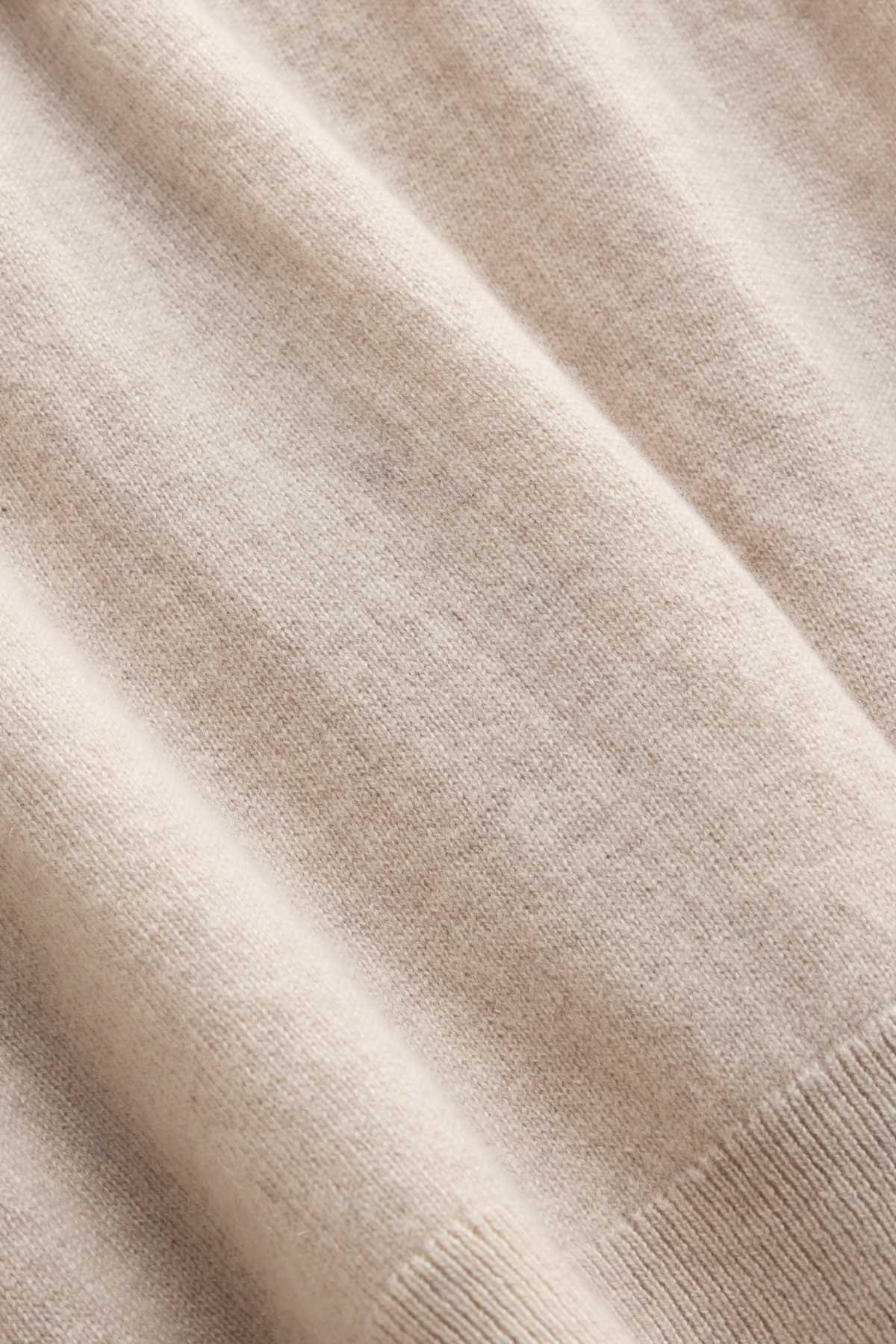 Cashmere jumper - short sleeve - beige