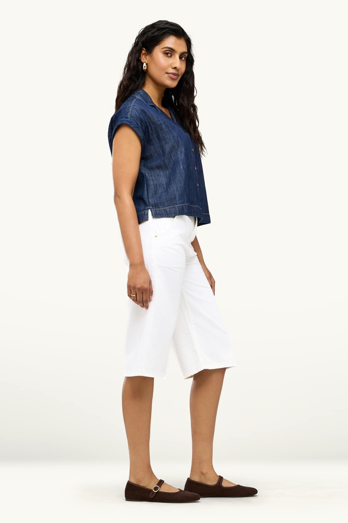 Jorts - high waist - white