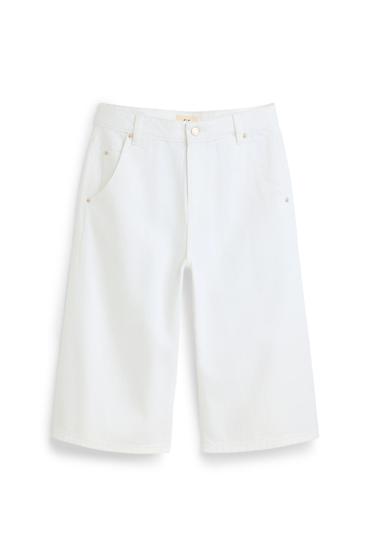 Jorts - high waist - white