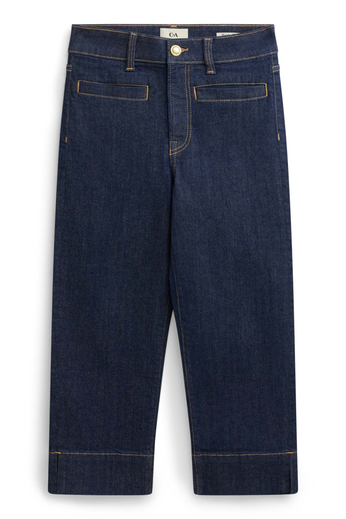 Capri jeans - mid-rise waist - slim fit - LYCRA® - denim-dark blue
