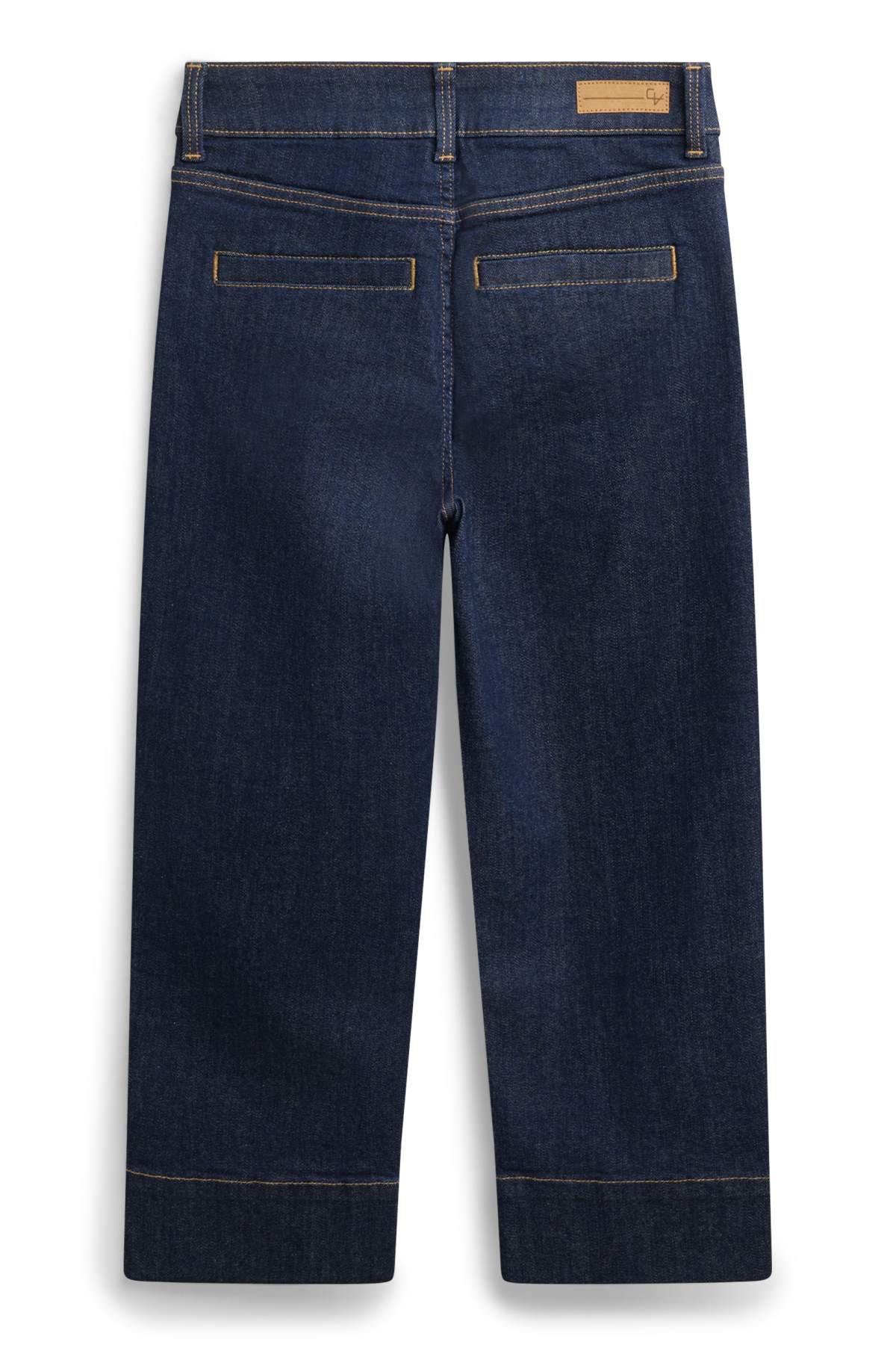Capri jeans - mid-rise waist - slim fit - LYCRA® - denim-dark blue
