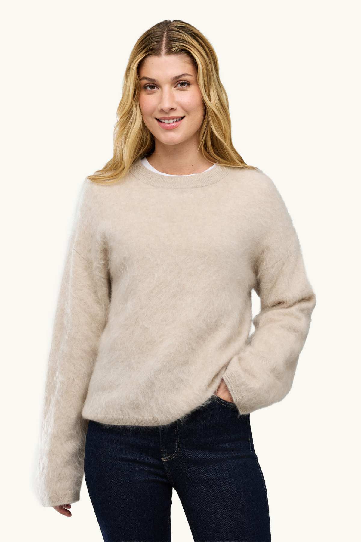 Cashmere jumper - light beige