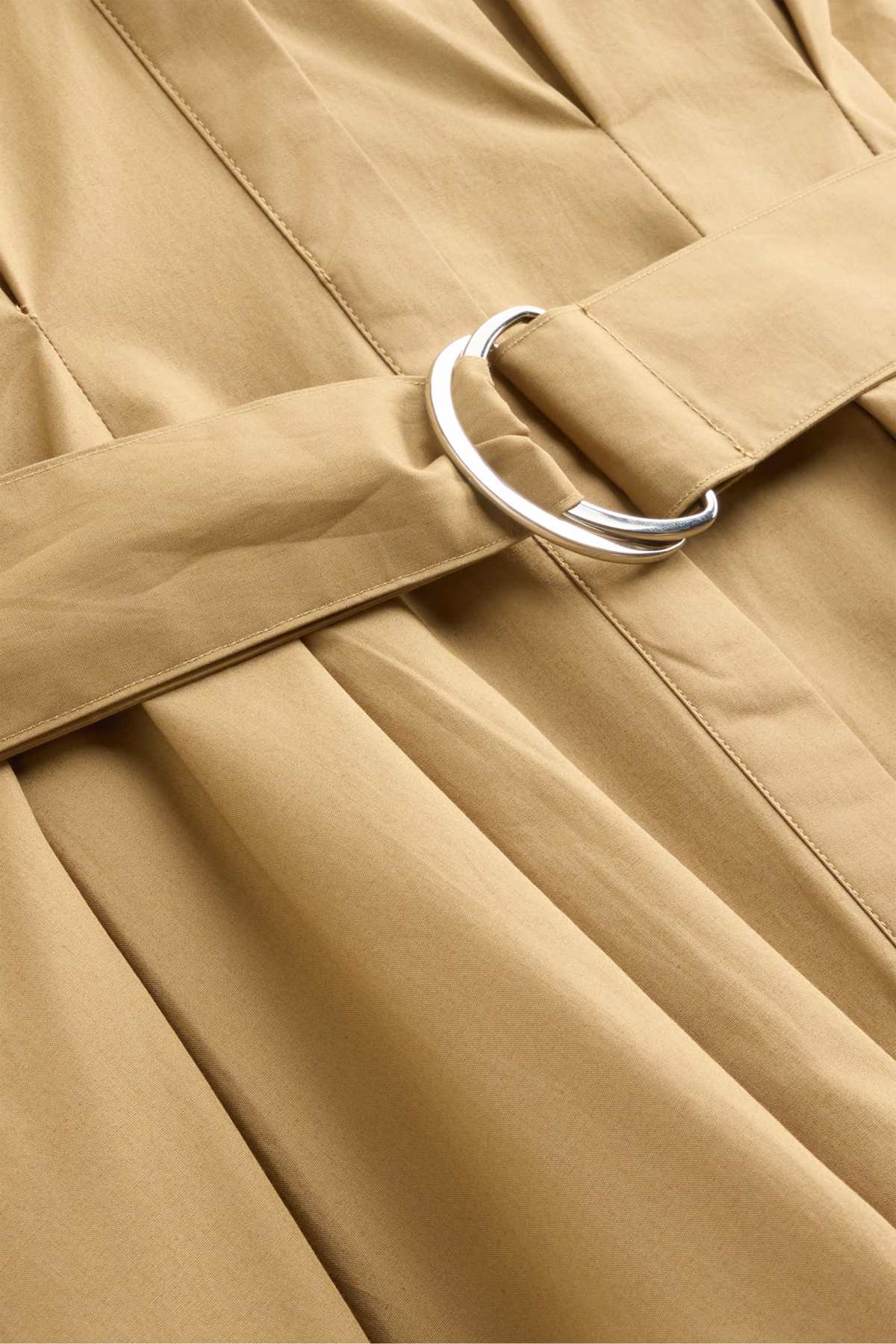 Dress with belt - straight fit - beige