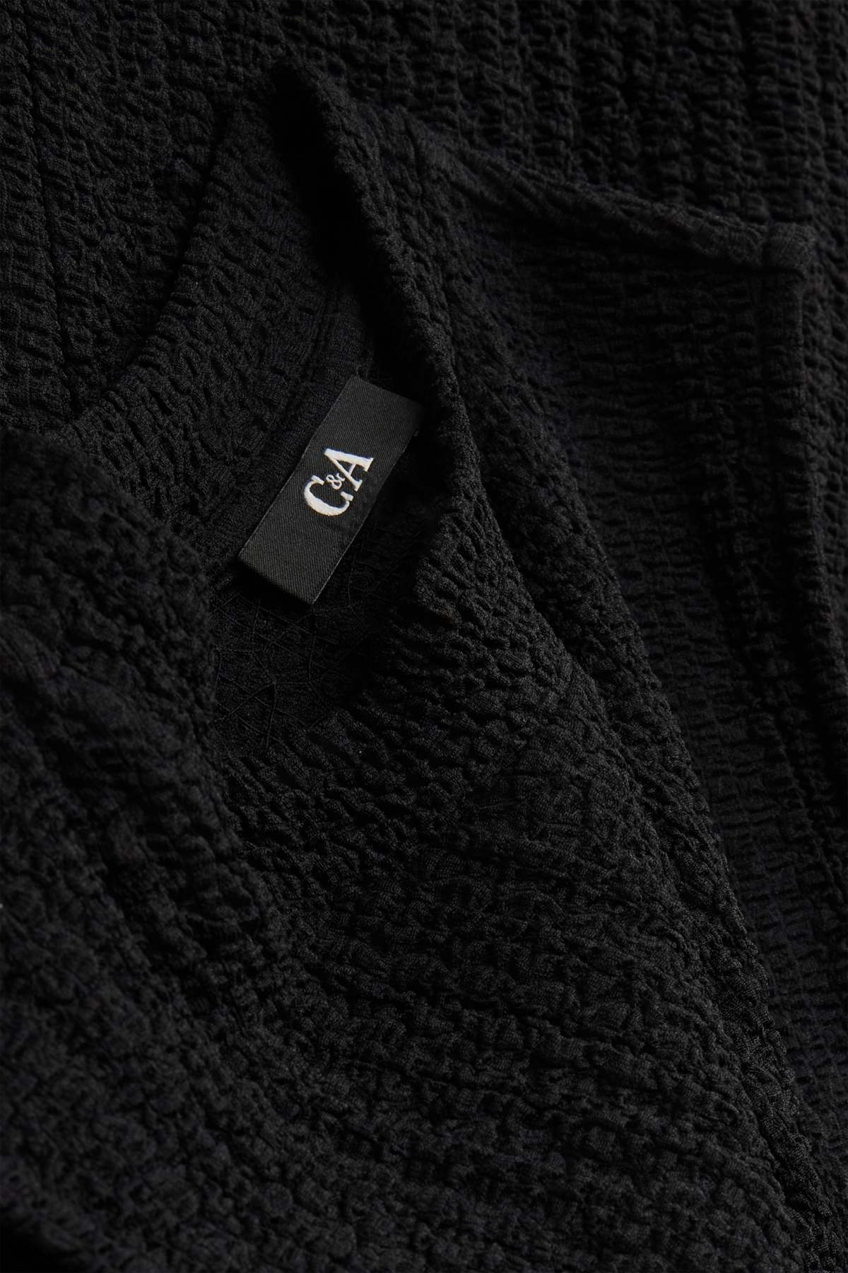 Dress with belt - straight fit - black