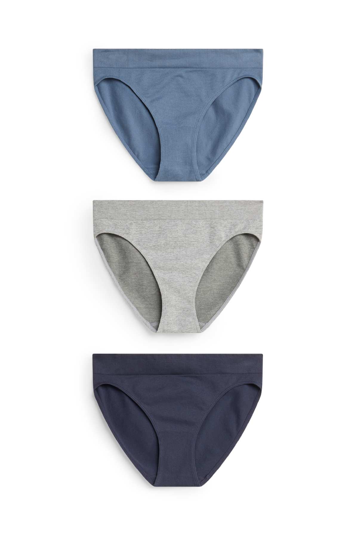 Multipack of 3 - knickers - seamless - blue / dark blue