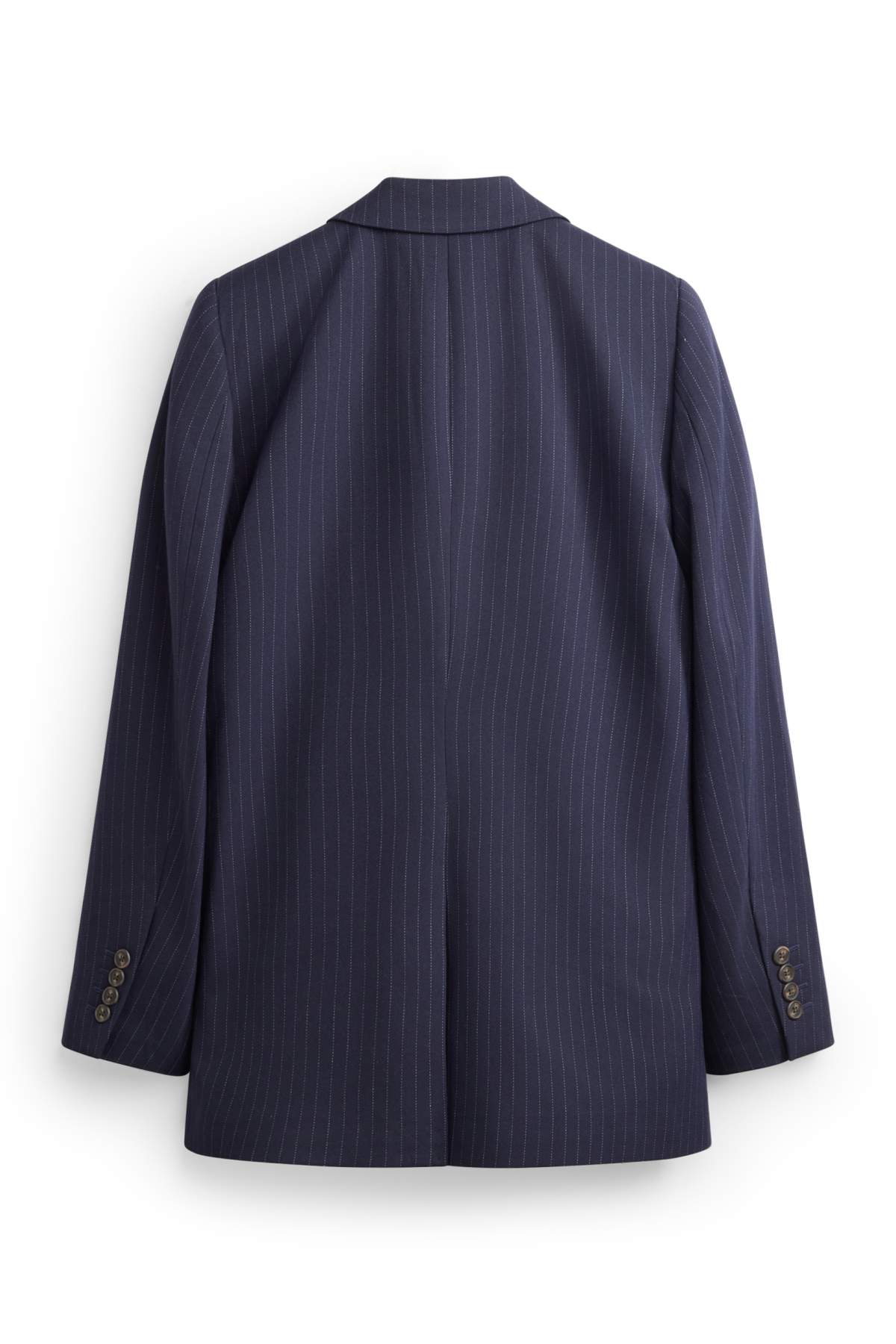 Long blazer - regular fit - pinstripes - dark blue