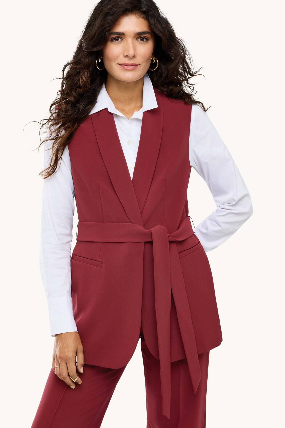 Business waistcoat - regular fit - bordeaux
