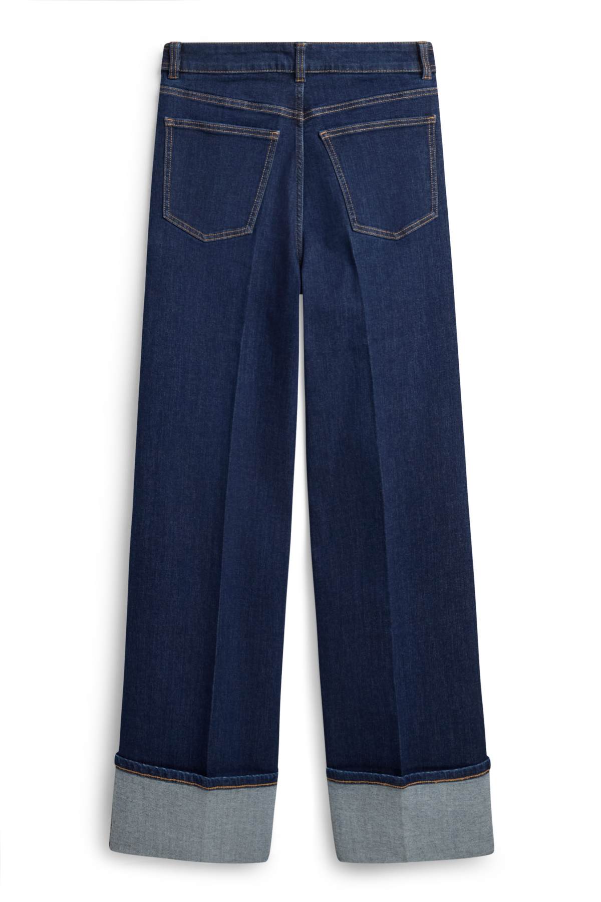 Wide leg jeans - high waist - LYCRA ® - denim-dark blue