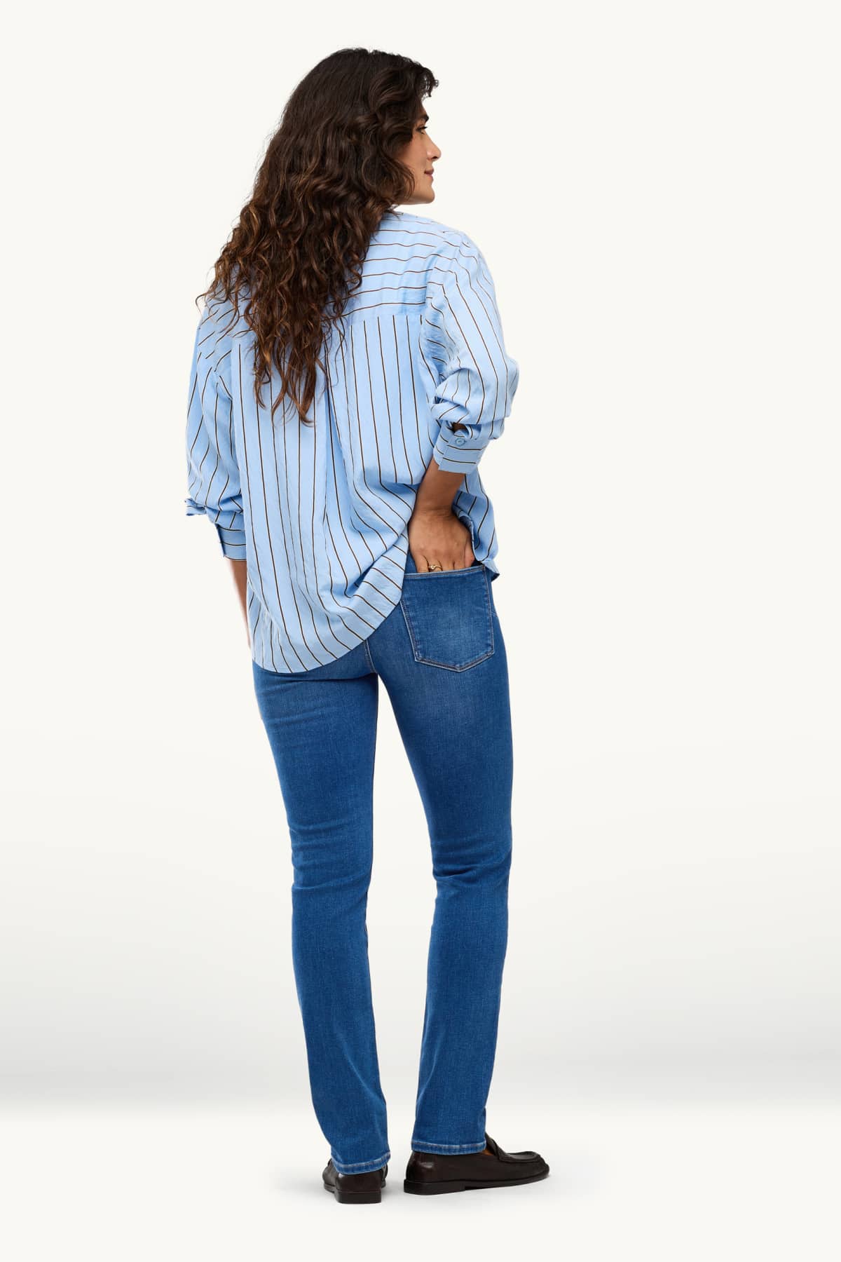 Slim jeans - mid-rise waist - shaping jeans - LYCRA® - blue denim