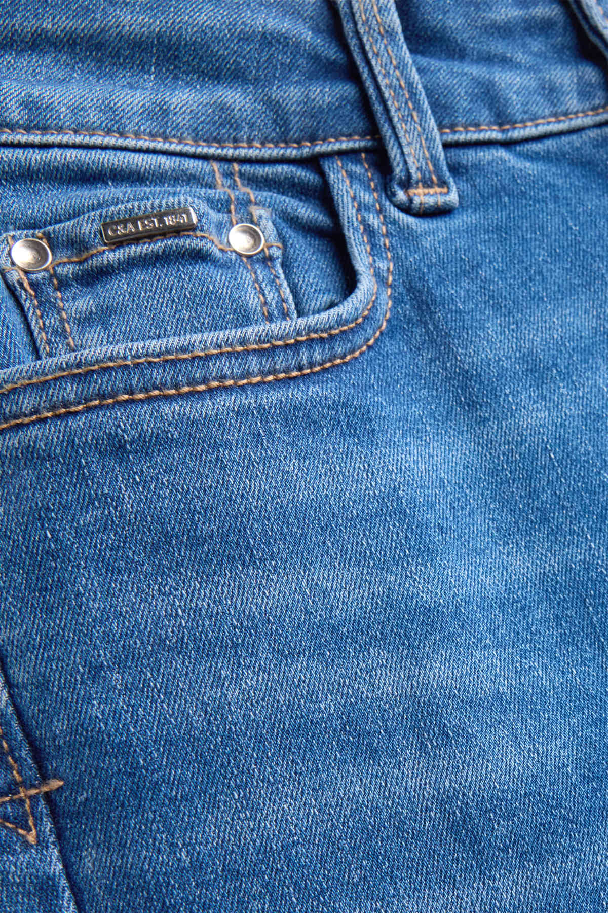 Slim jeans - mid-rise waist - shaping jeans - LYCRA® - blue denim