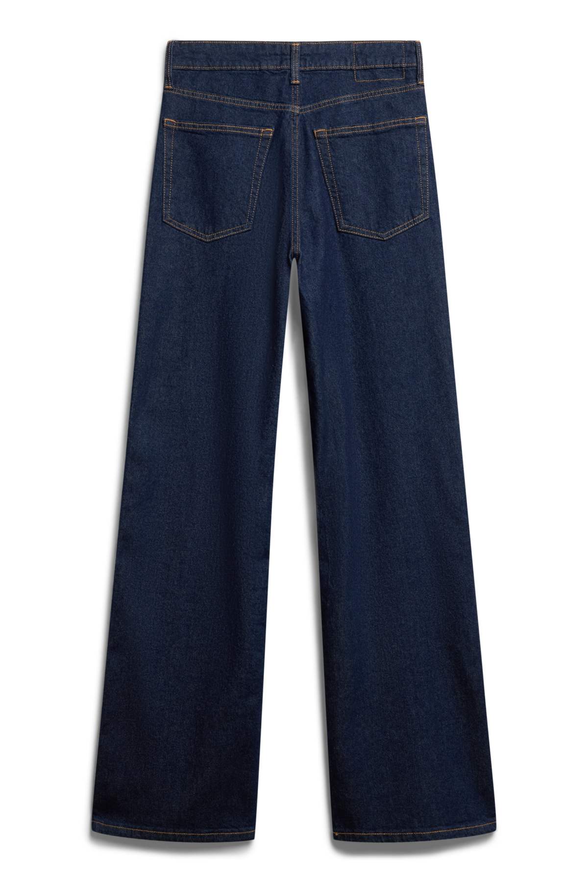Wide leg jeans - high waist - denim-dark blue