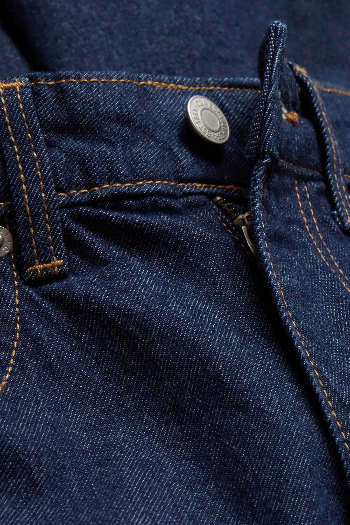 Wide leg jeans - high waist - denim-dark blue