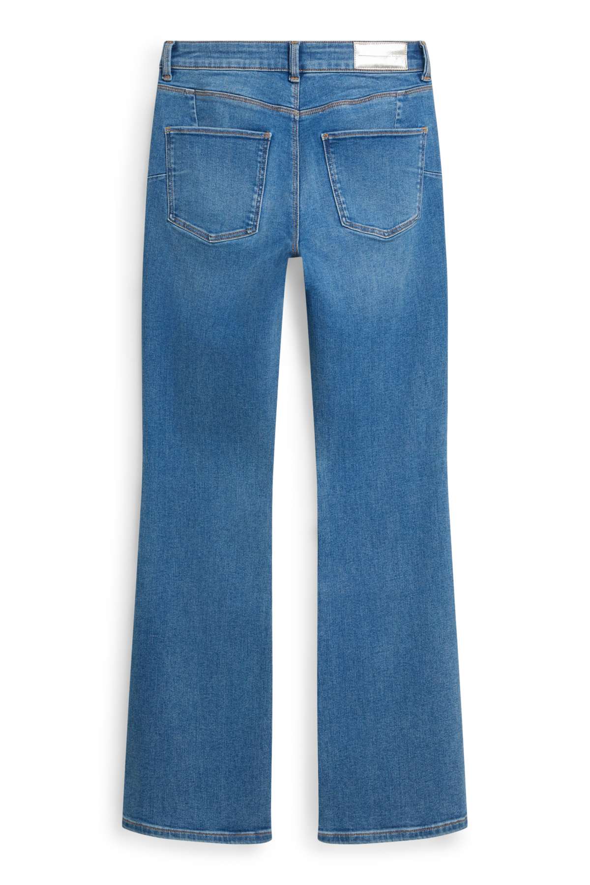 Bootcut jeans - mid-rise waist - shaping jeans - LYCRA® - blue denim