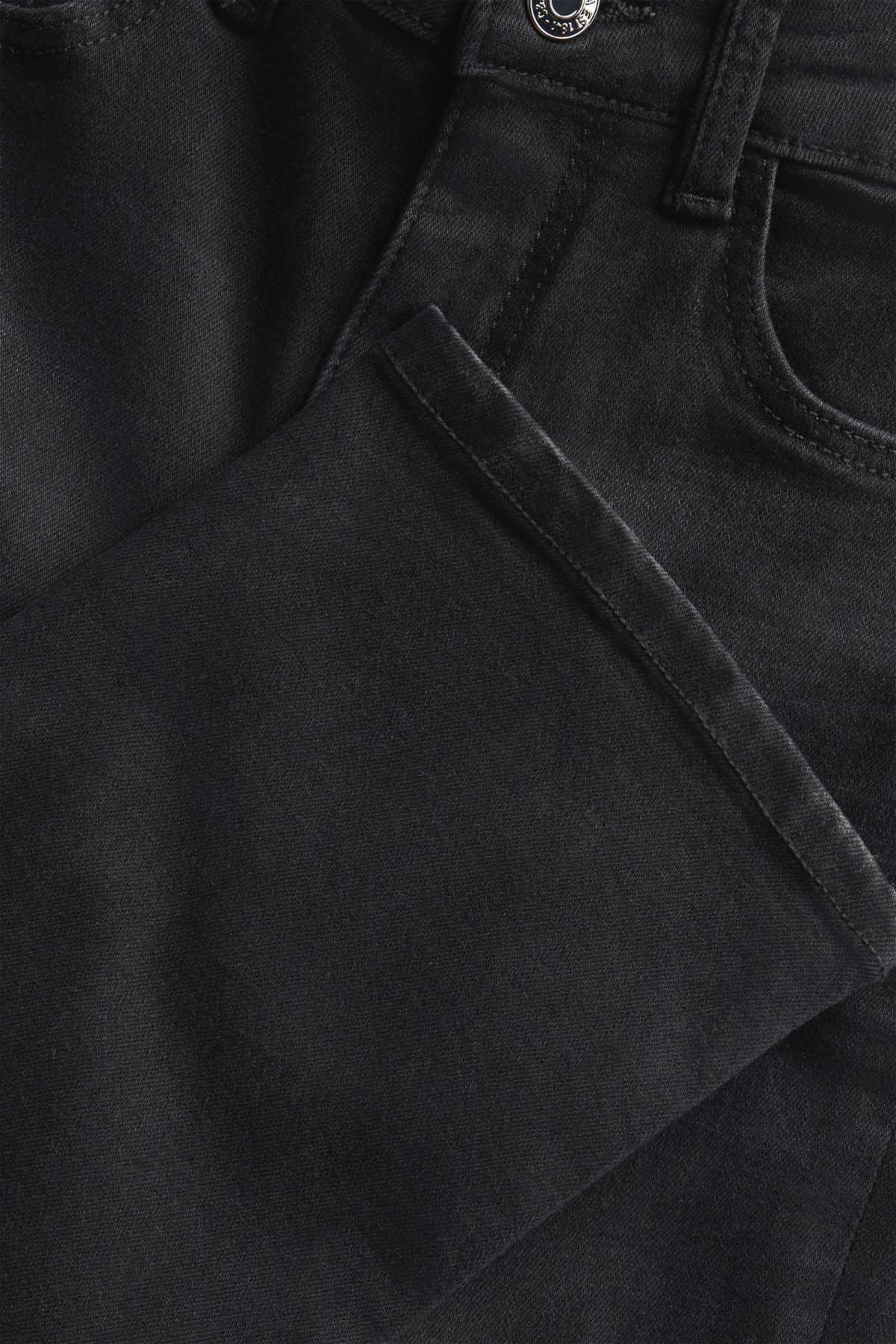 Straight jeans - mid-rise waist - shaping jeans - black