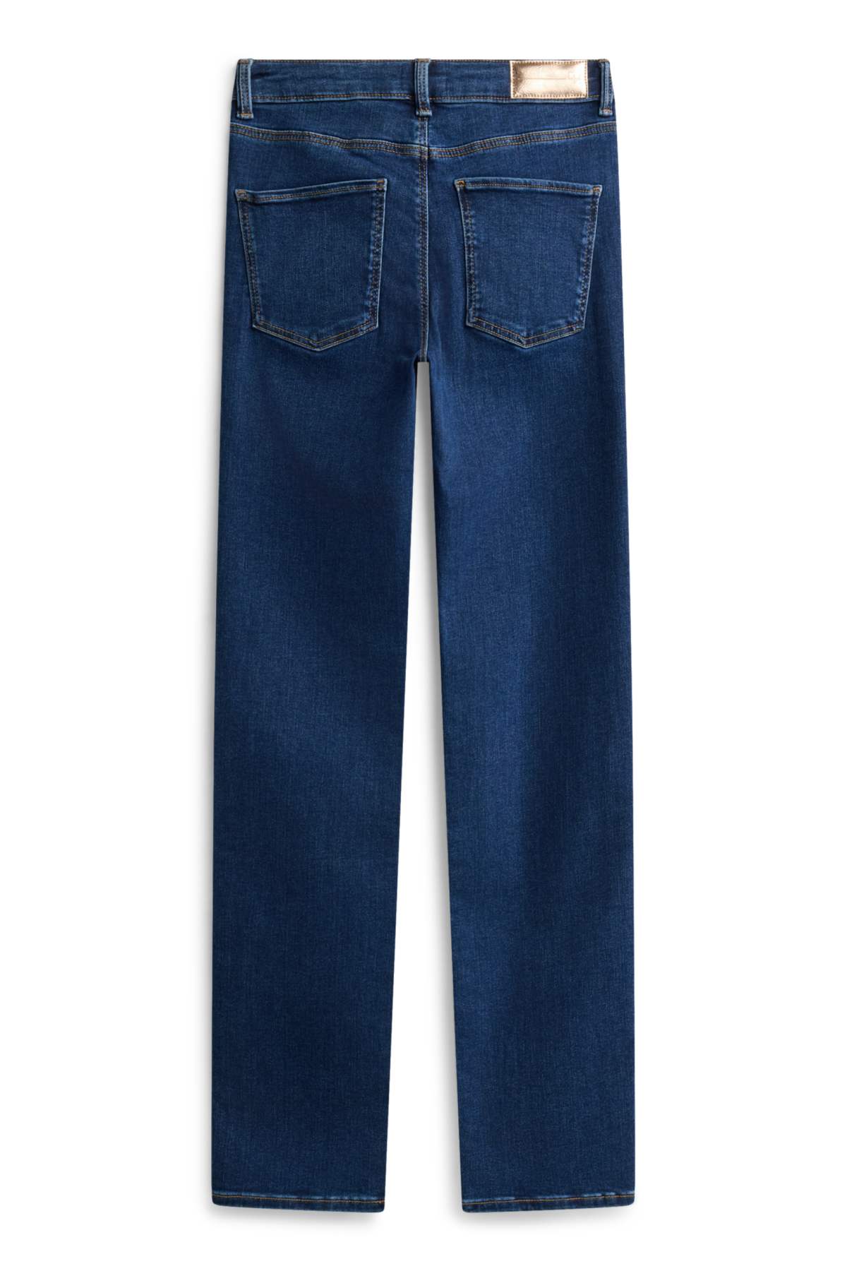 Straight jeans - mid-rise waist - shaping jeans - LYCRA® - blue denim