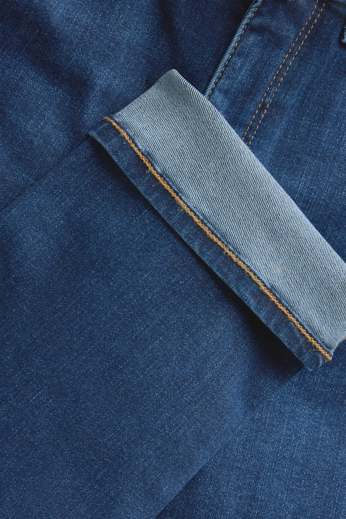 Straight jeans - mid-rise waist - shaping jeans - LYCRA® - blue denim