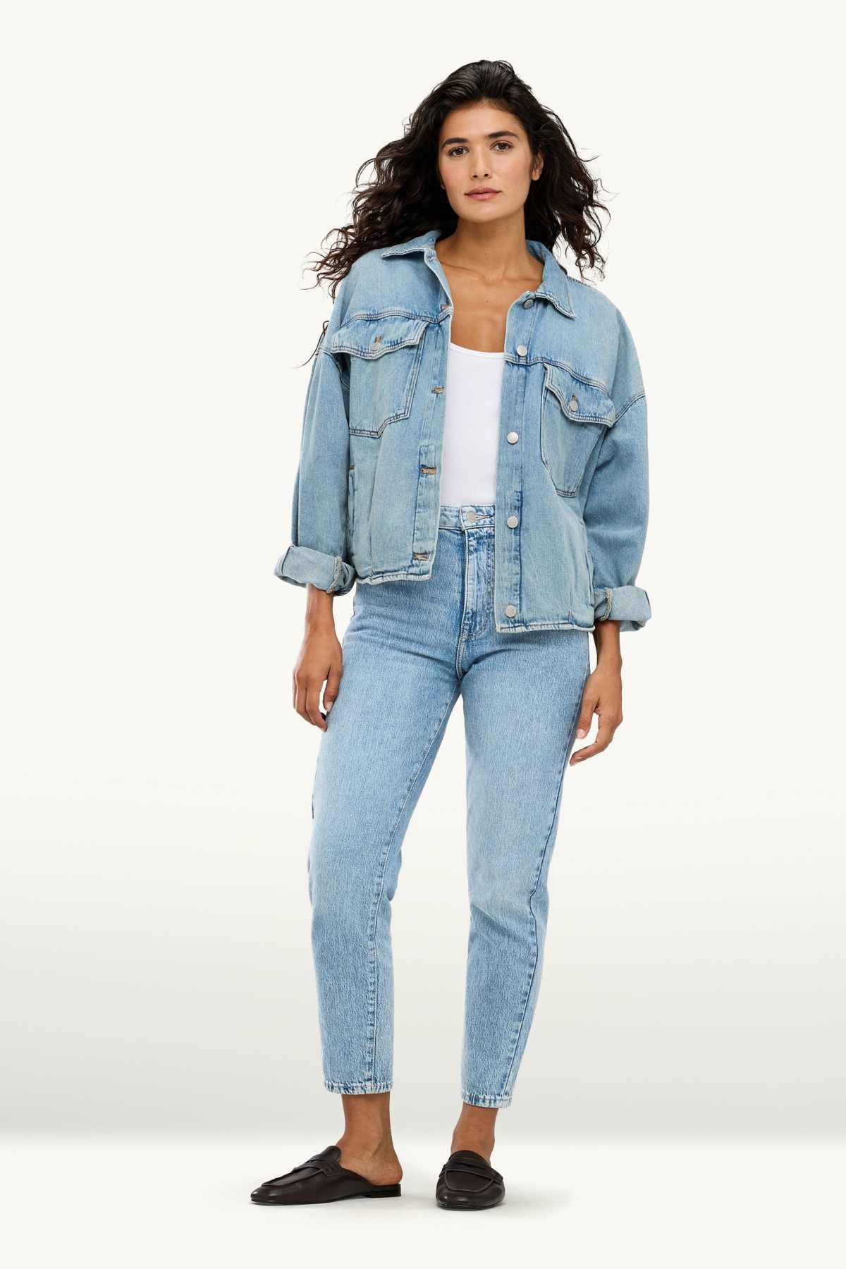 Mom jeans - high waist - LYCRA® - denim-light blue