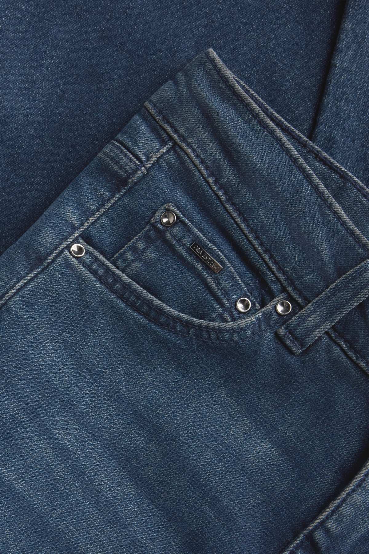 Bootcut jeans - mid-rise waist - LYCRA® - denim-dark blue