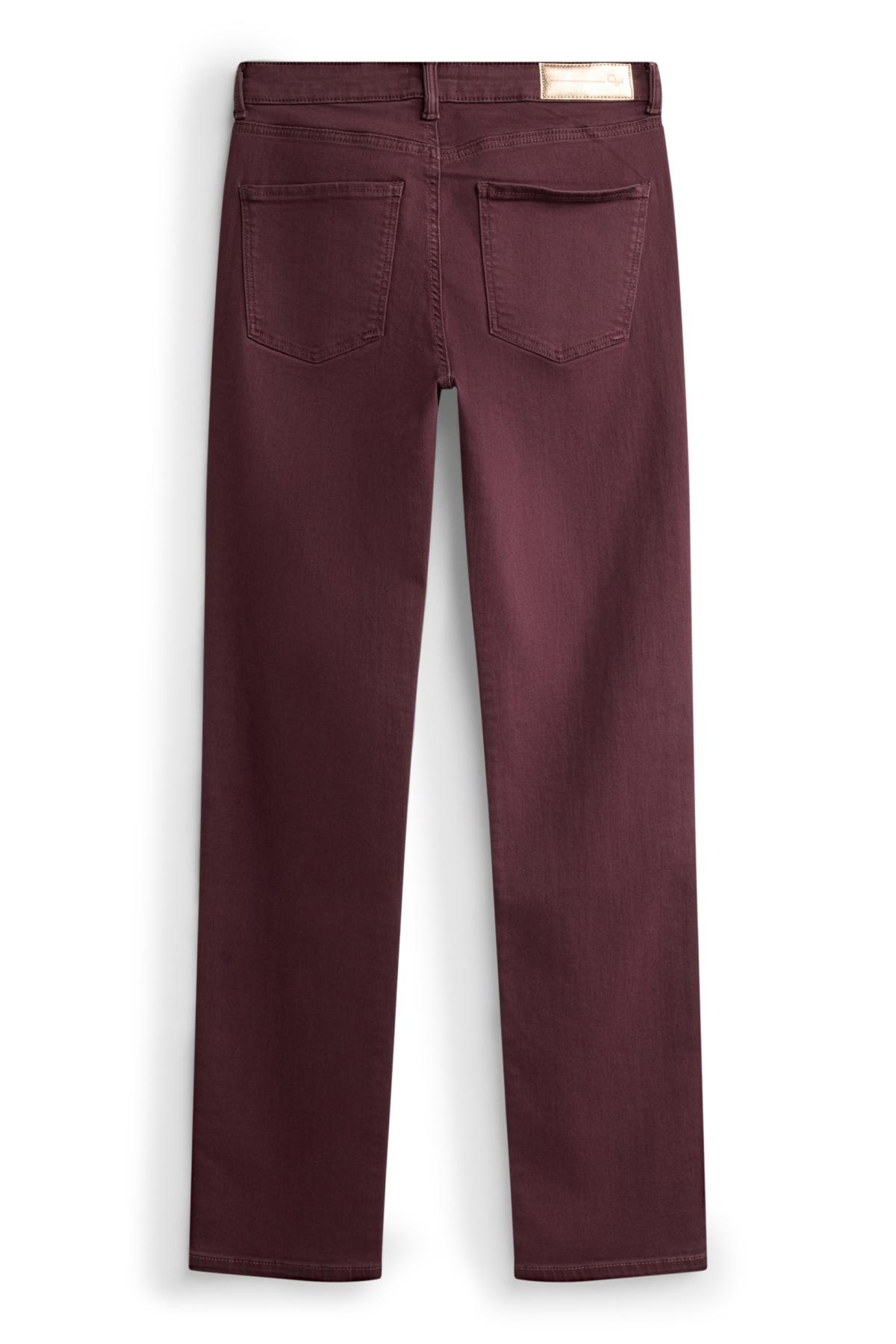Straight jeans - mid-rise waist - shaping jeans - LYCRA® - bordeaux