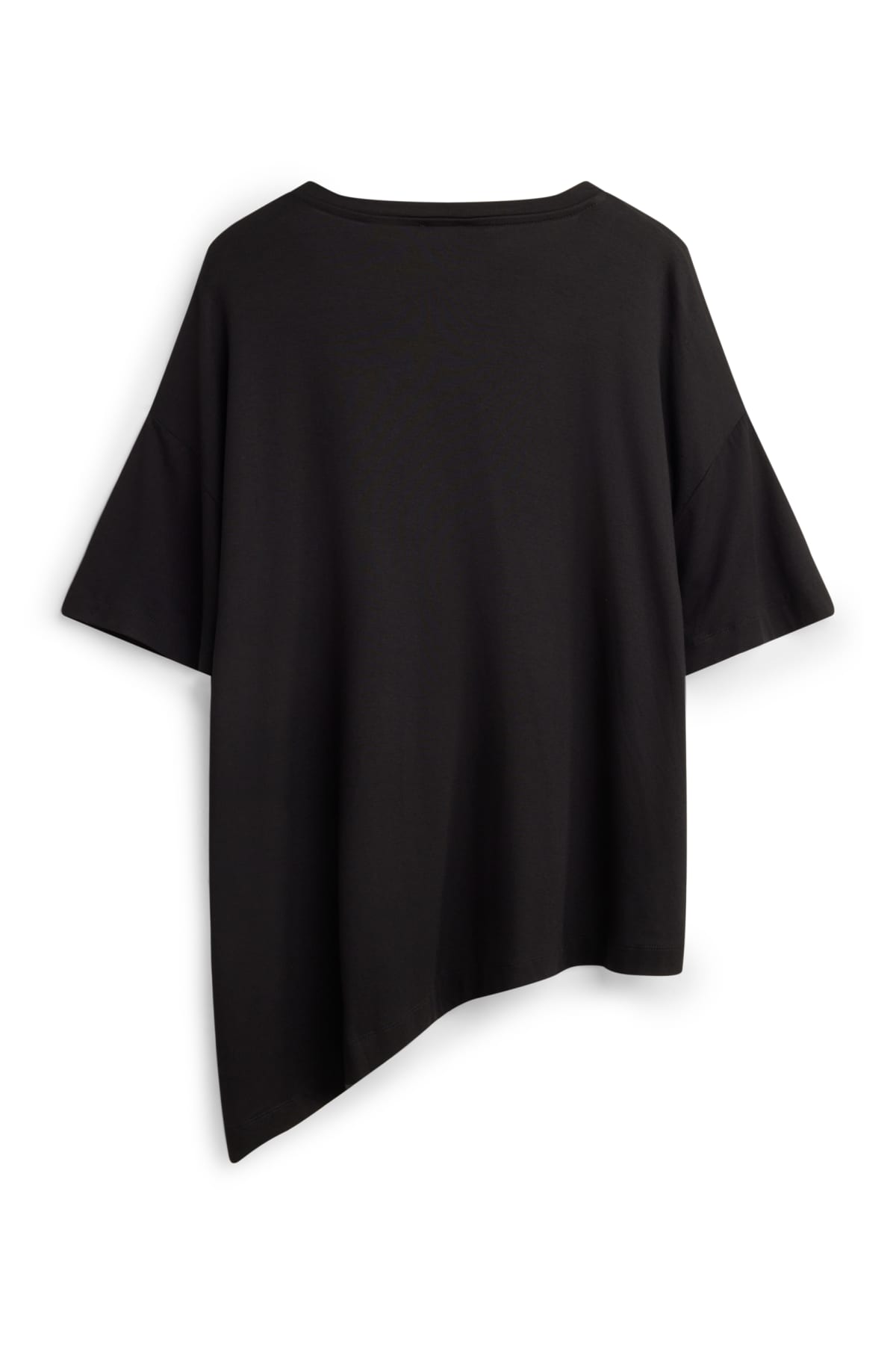 V-neck T-shirt - relaxed fit - black