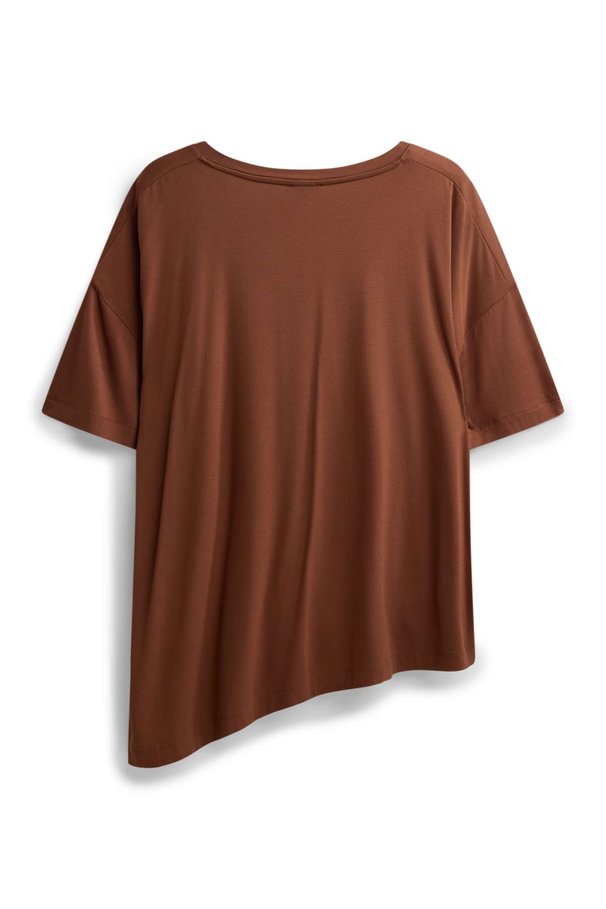 V-neck T-shirt - relaxed fit - rust