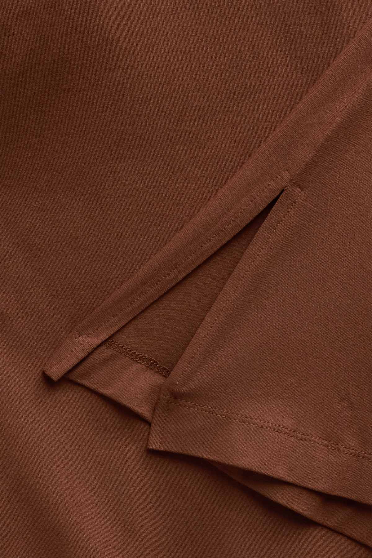 V-neck T-shirt - relaxed fit - rust