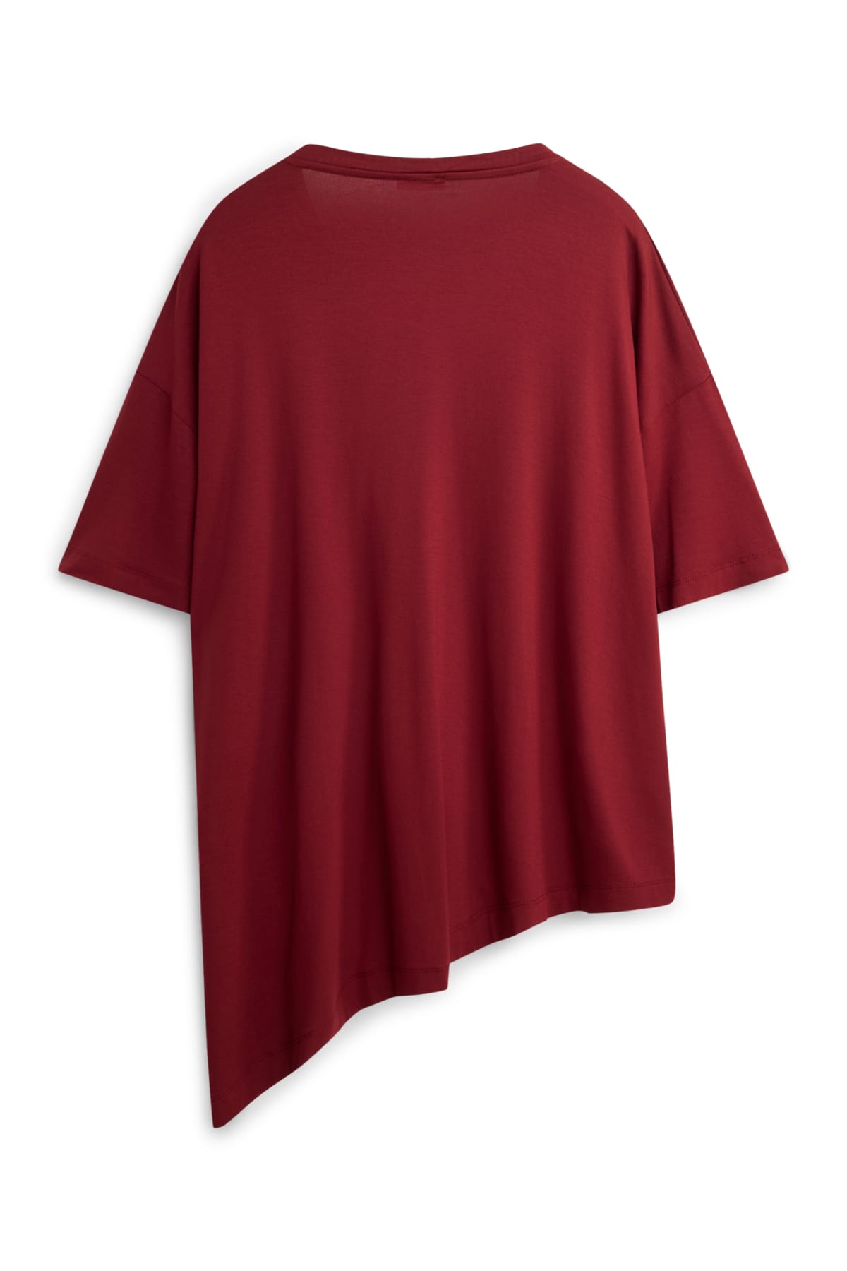 V-neck T-shirt - relaxed fit - dark red