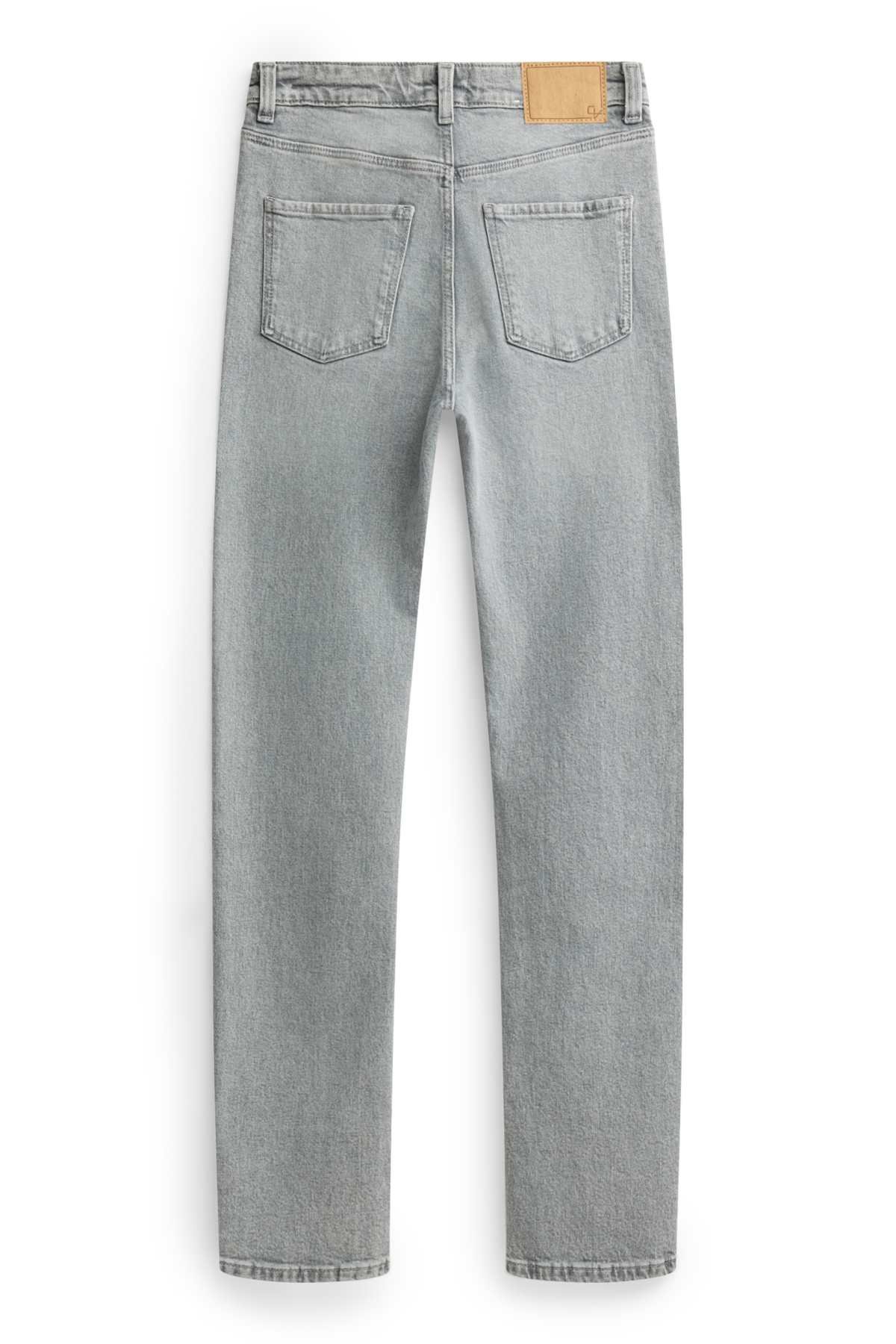 Straight jeans - high waist - light gray