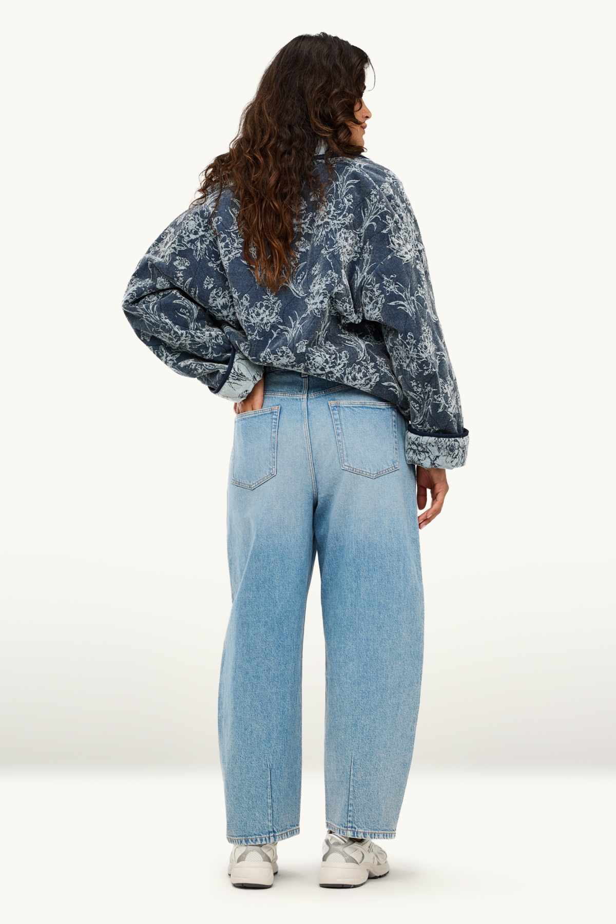 Barrel jeans - high waist - blue denim