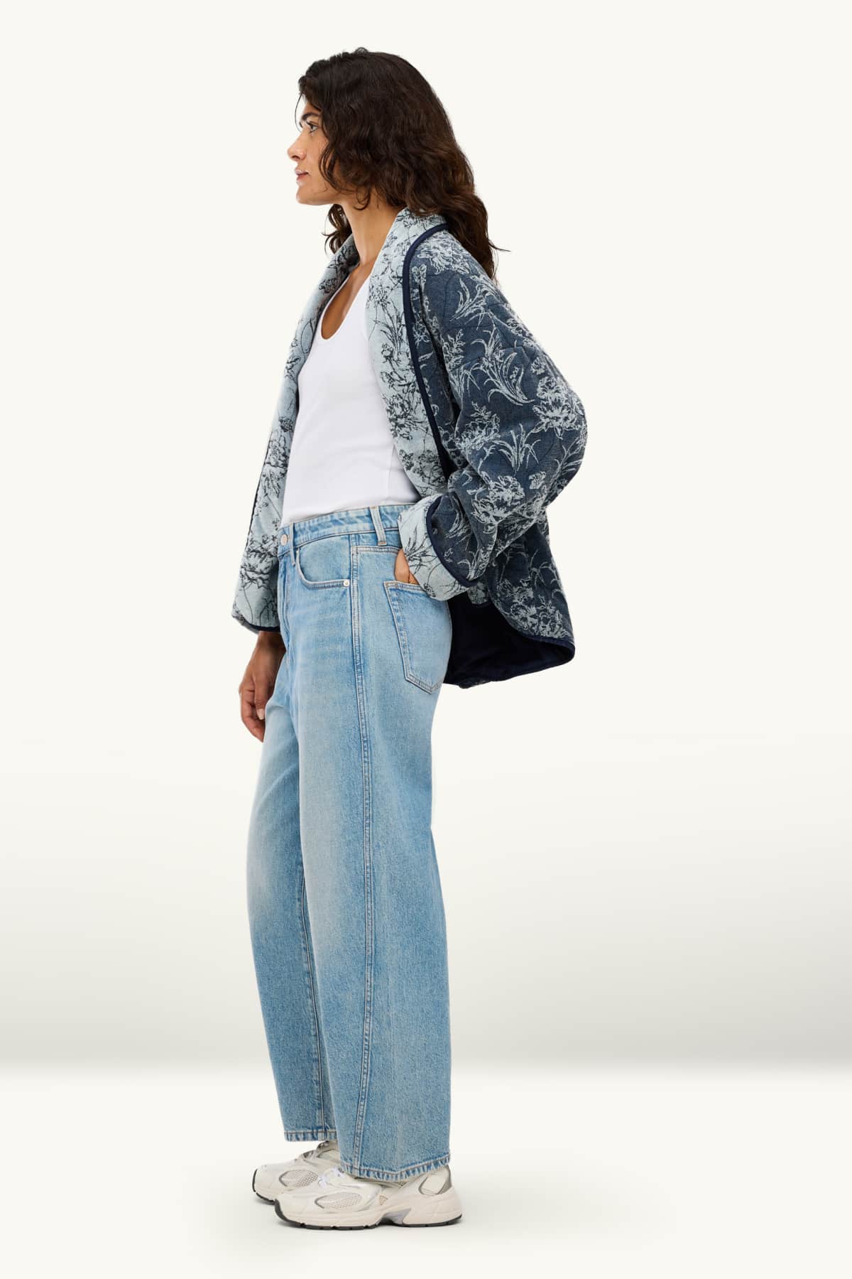 Barrel jeans - high waist - blue denim