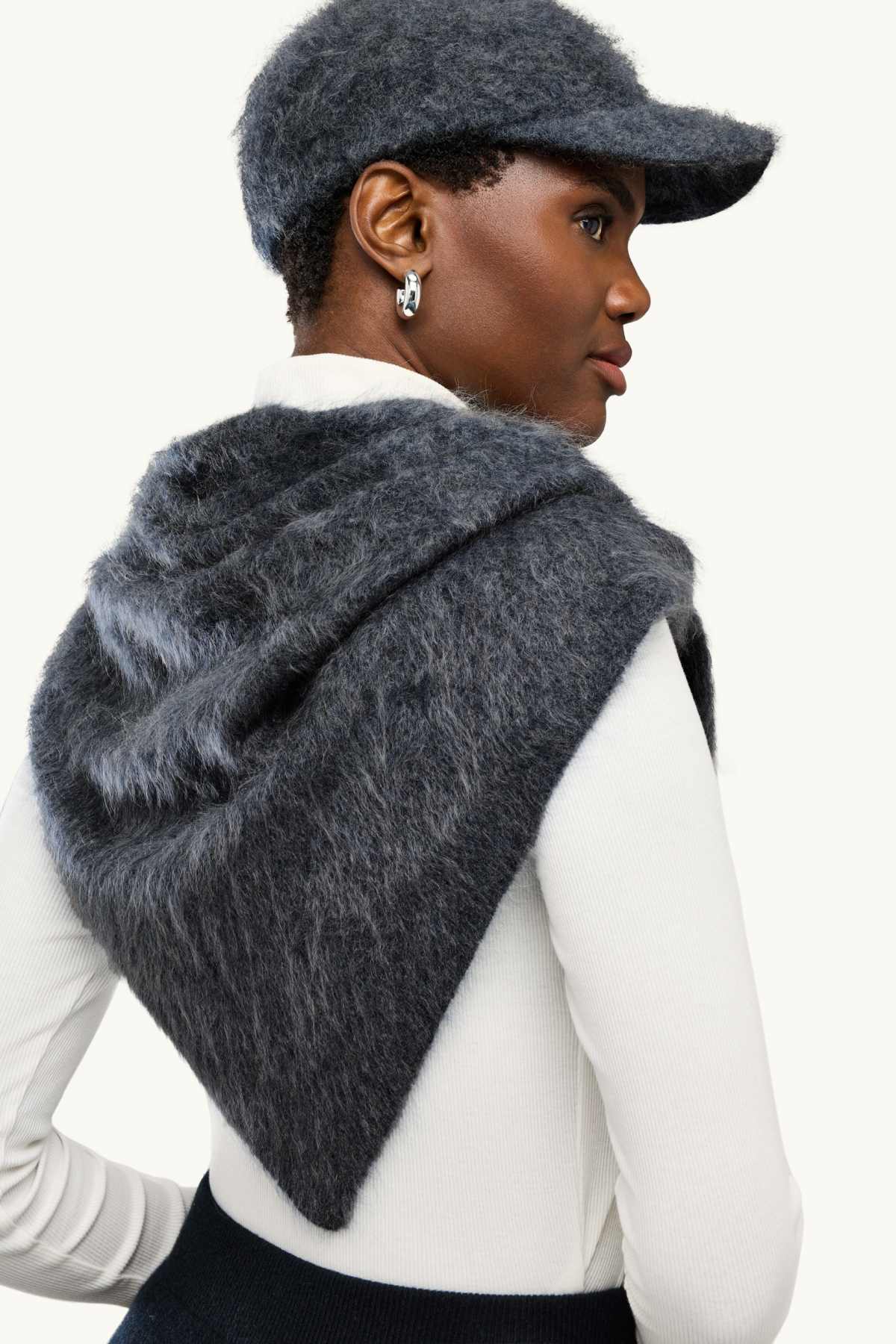 Cashmere scarf - gray-melange