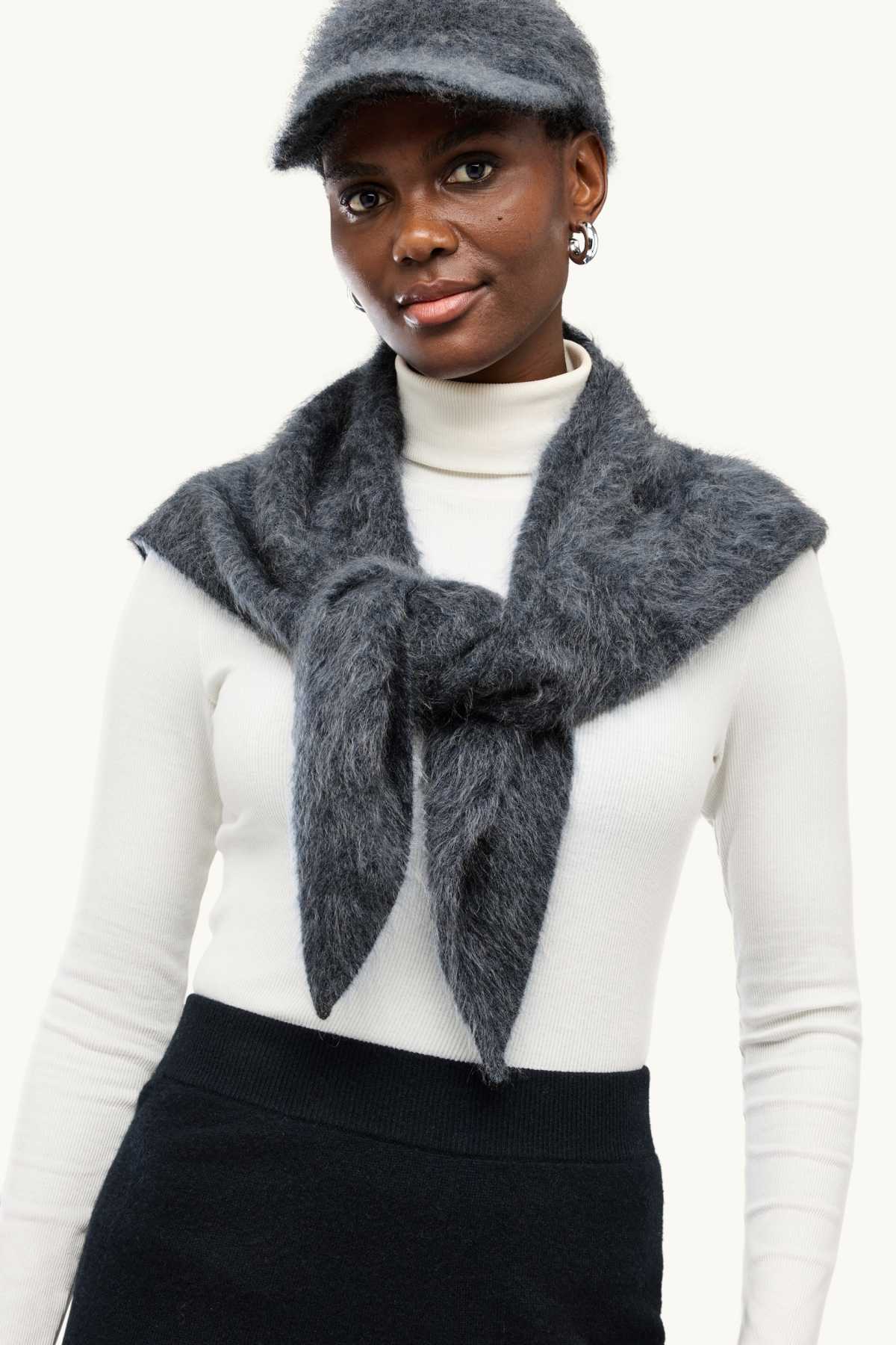 Cashmere scarf - gray-melange