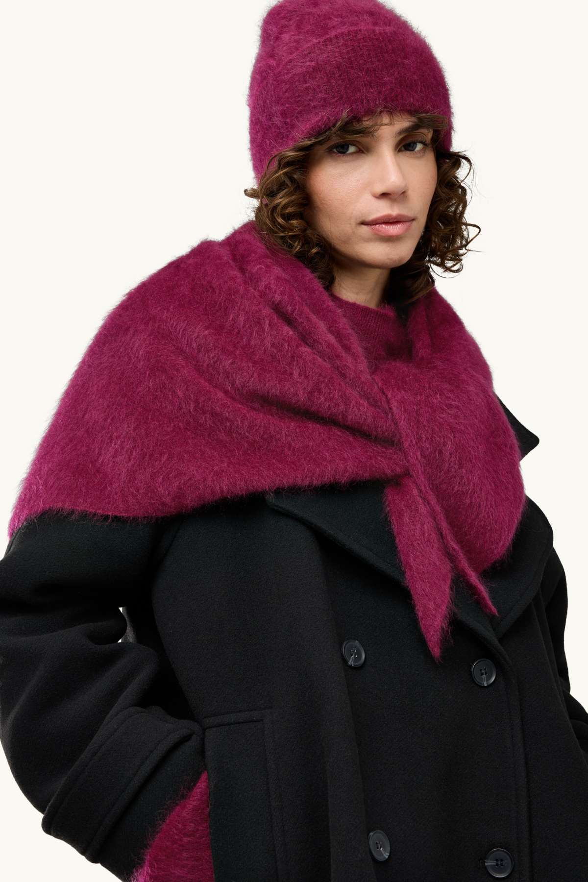 Cashmere scarf - bordeaux
