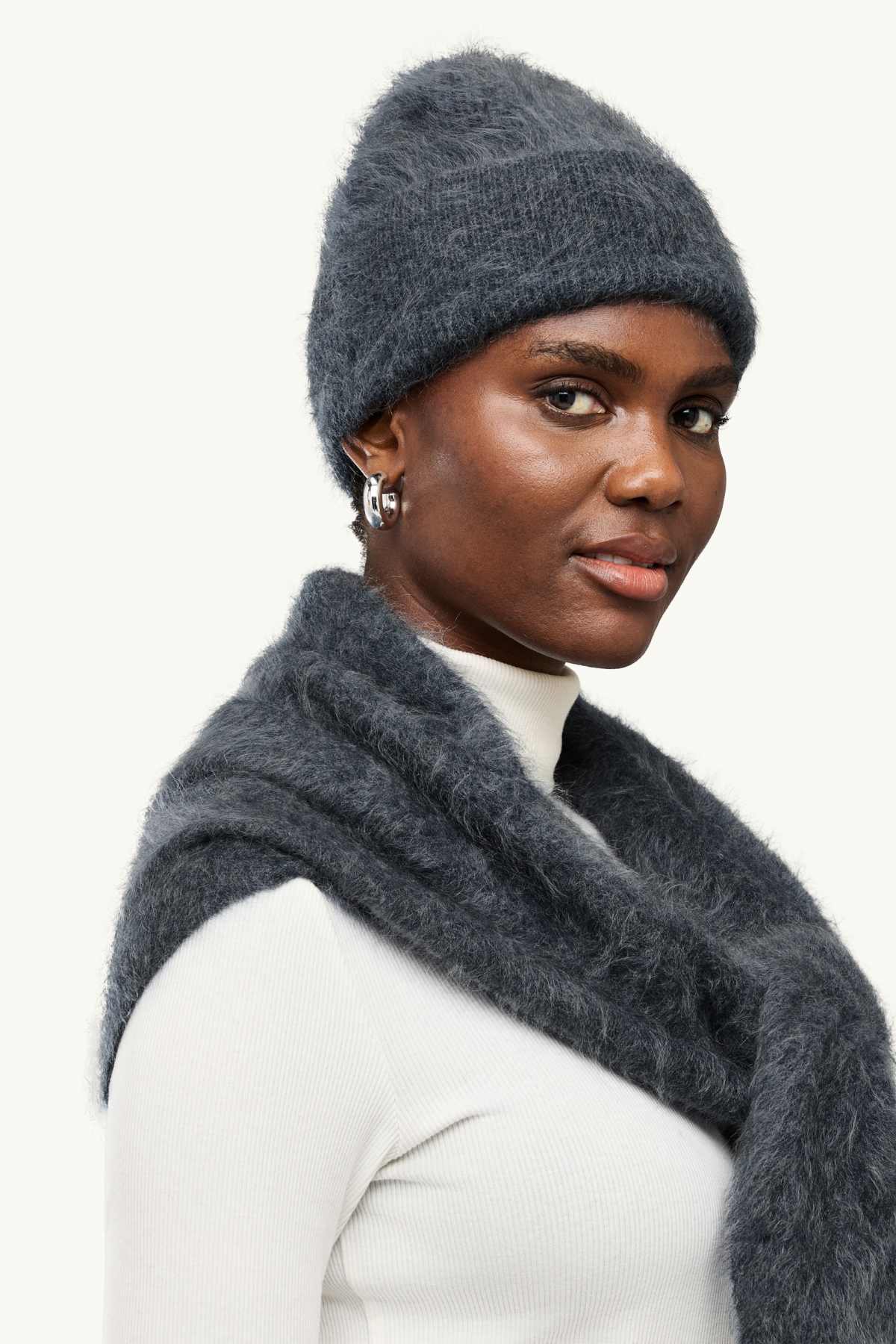 Cashmere hat - dark gray
