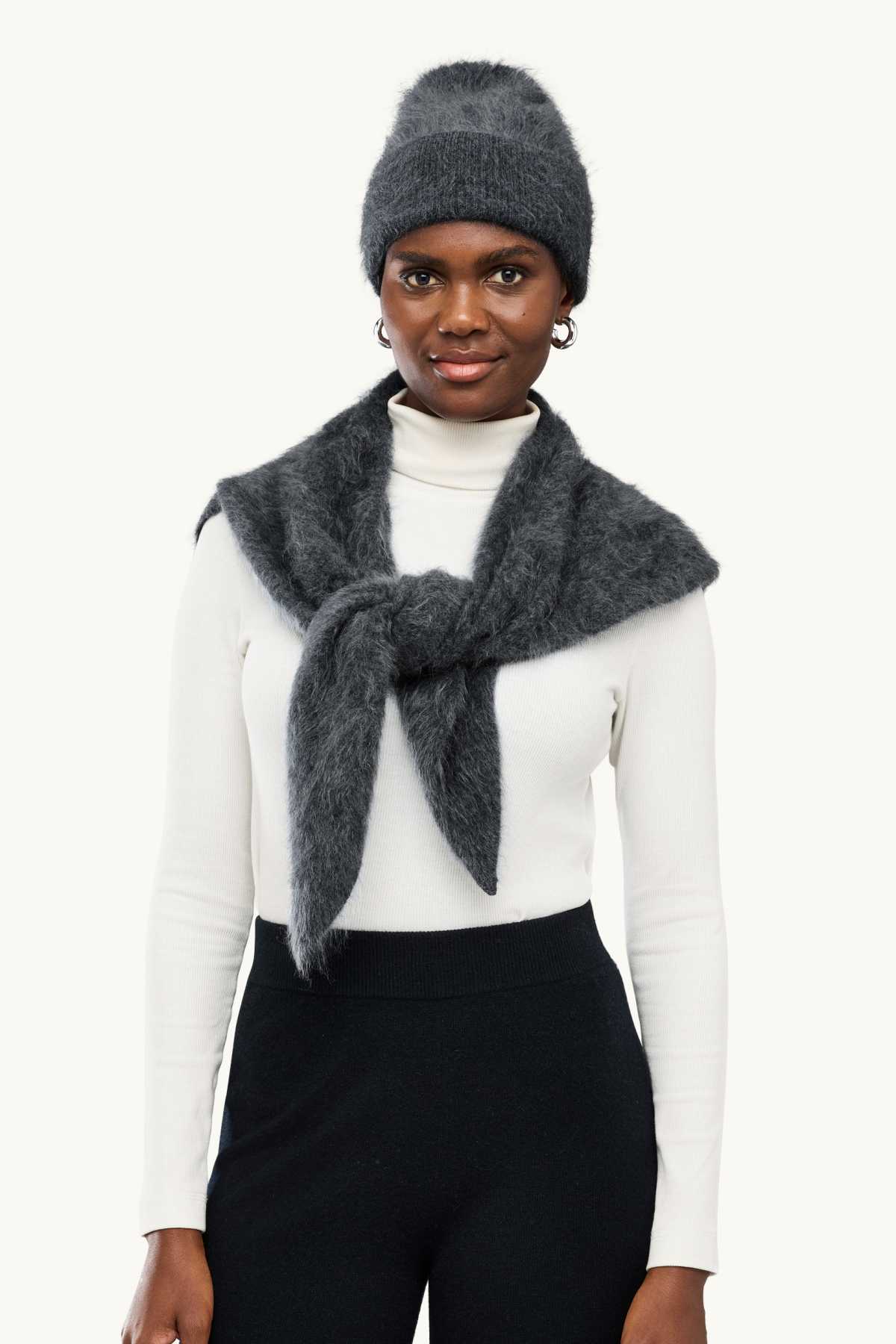 Cashmere hat - dark gray