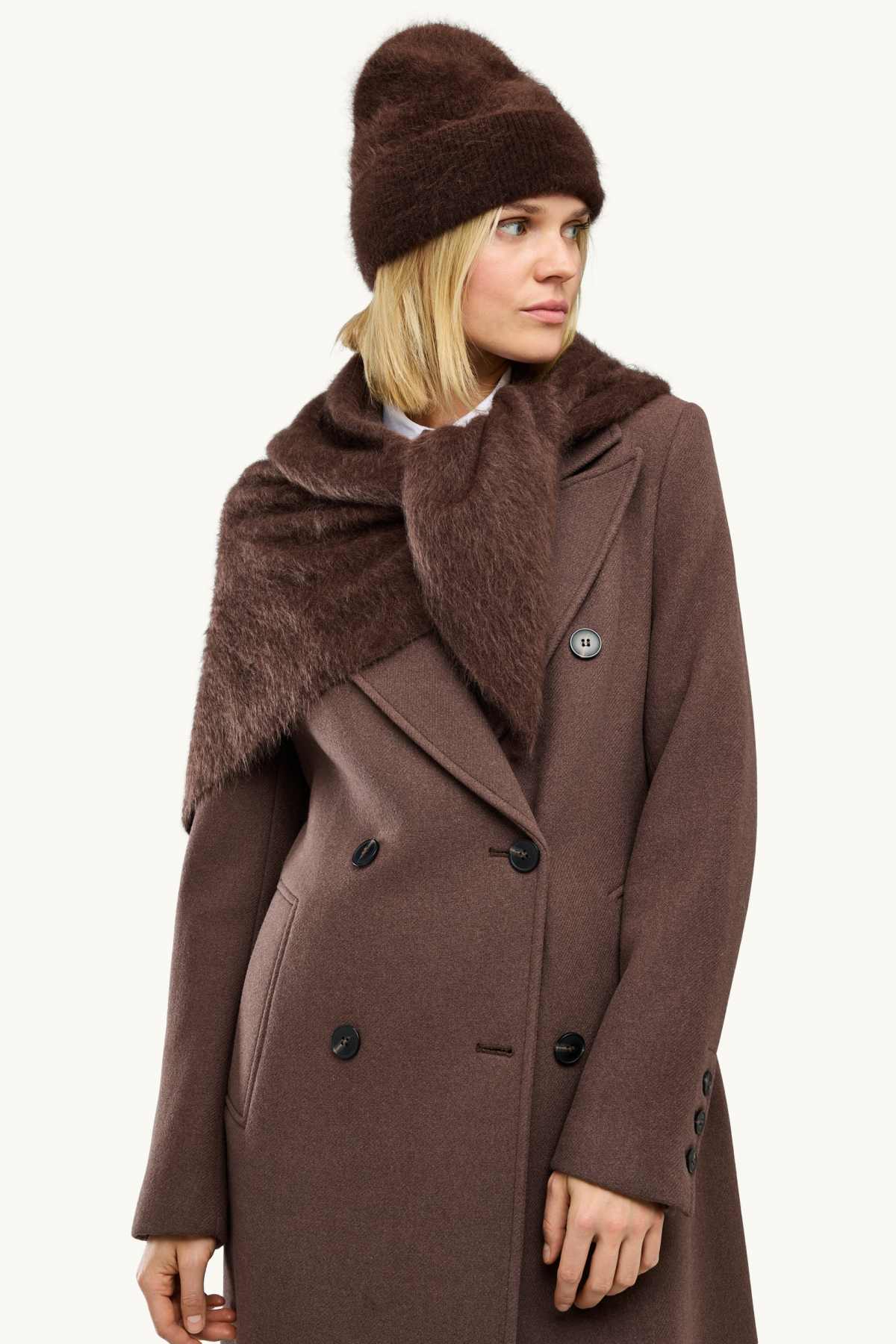 Cashmere hat - dark brown