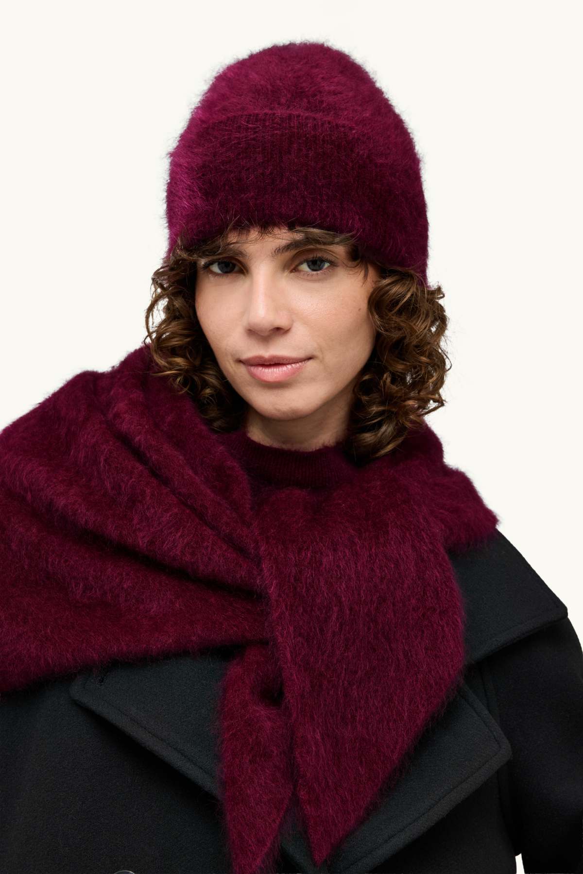 Cashmere hat - bordeaux